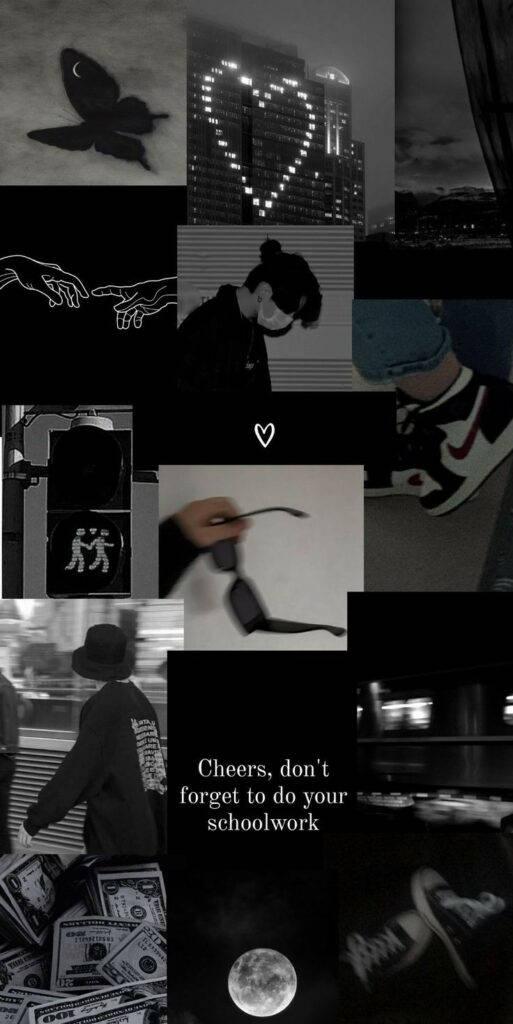 Black-Themed Collage PFP Aesthetic — 513x1024 wallpaper