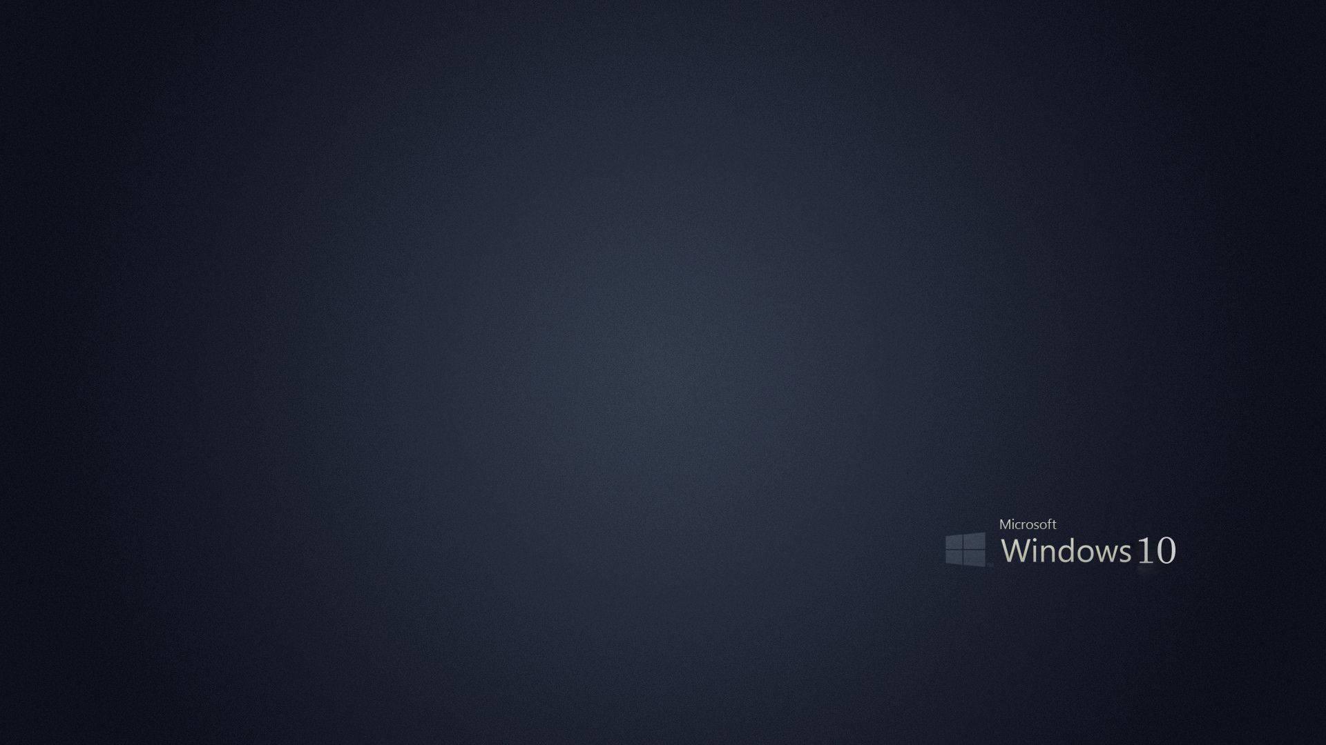 Black Windows 10 HD — 1920x1080 wallpaper