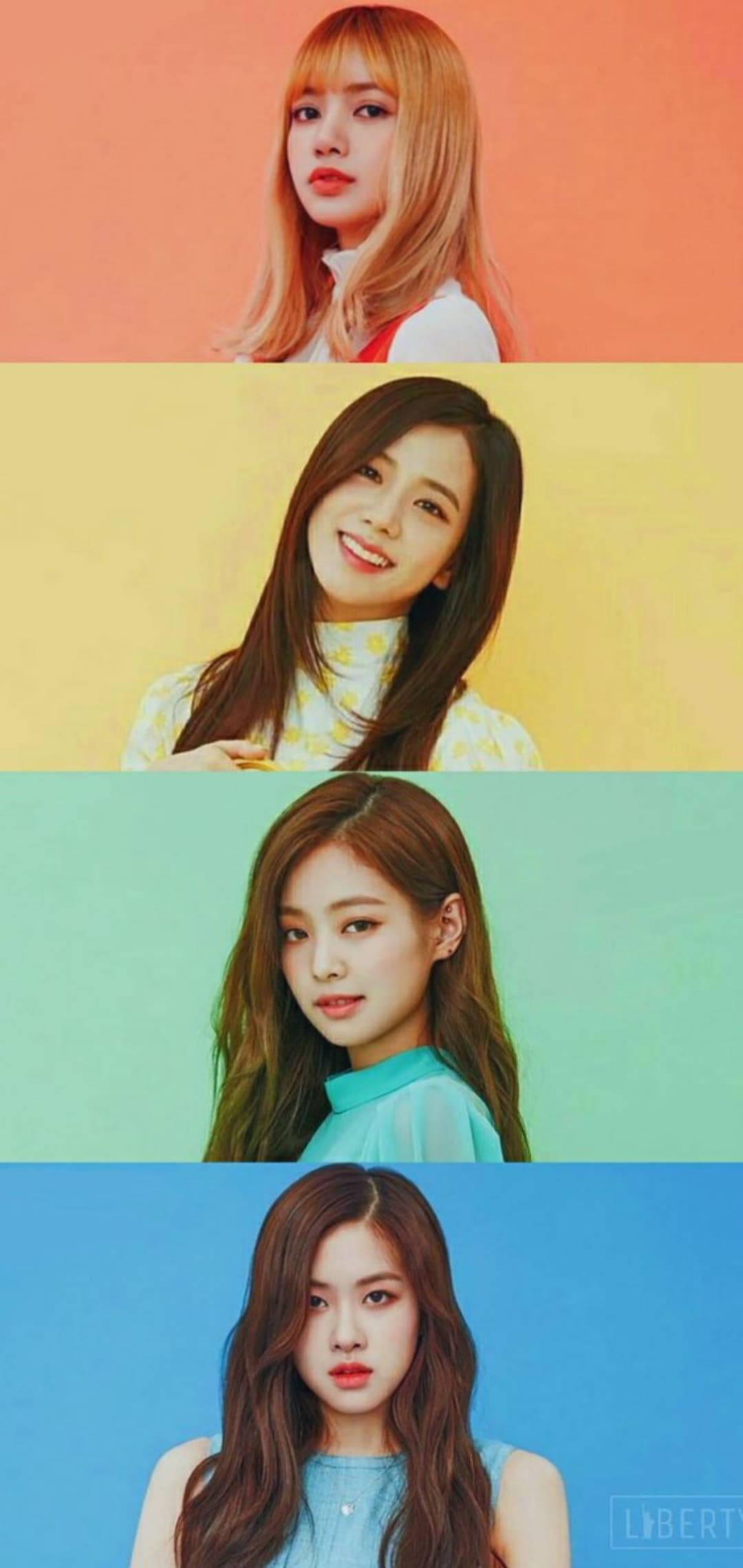 Blackpink Cute Colorful Collage — 1080x2280 wallpaper