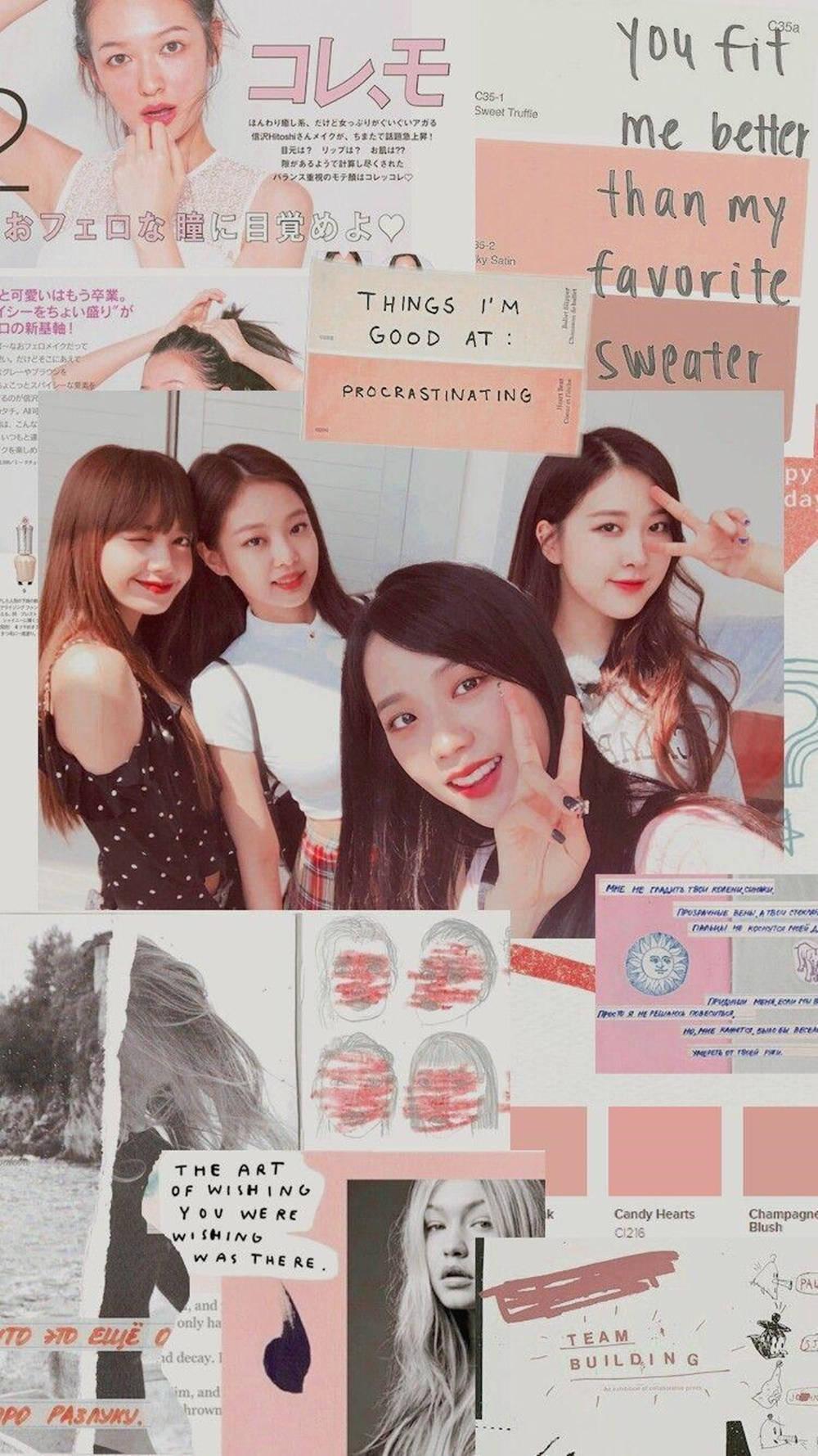 Blackpink Cute Group Selfie Journal — 1000x1779 wallpaper