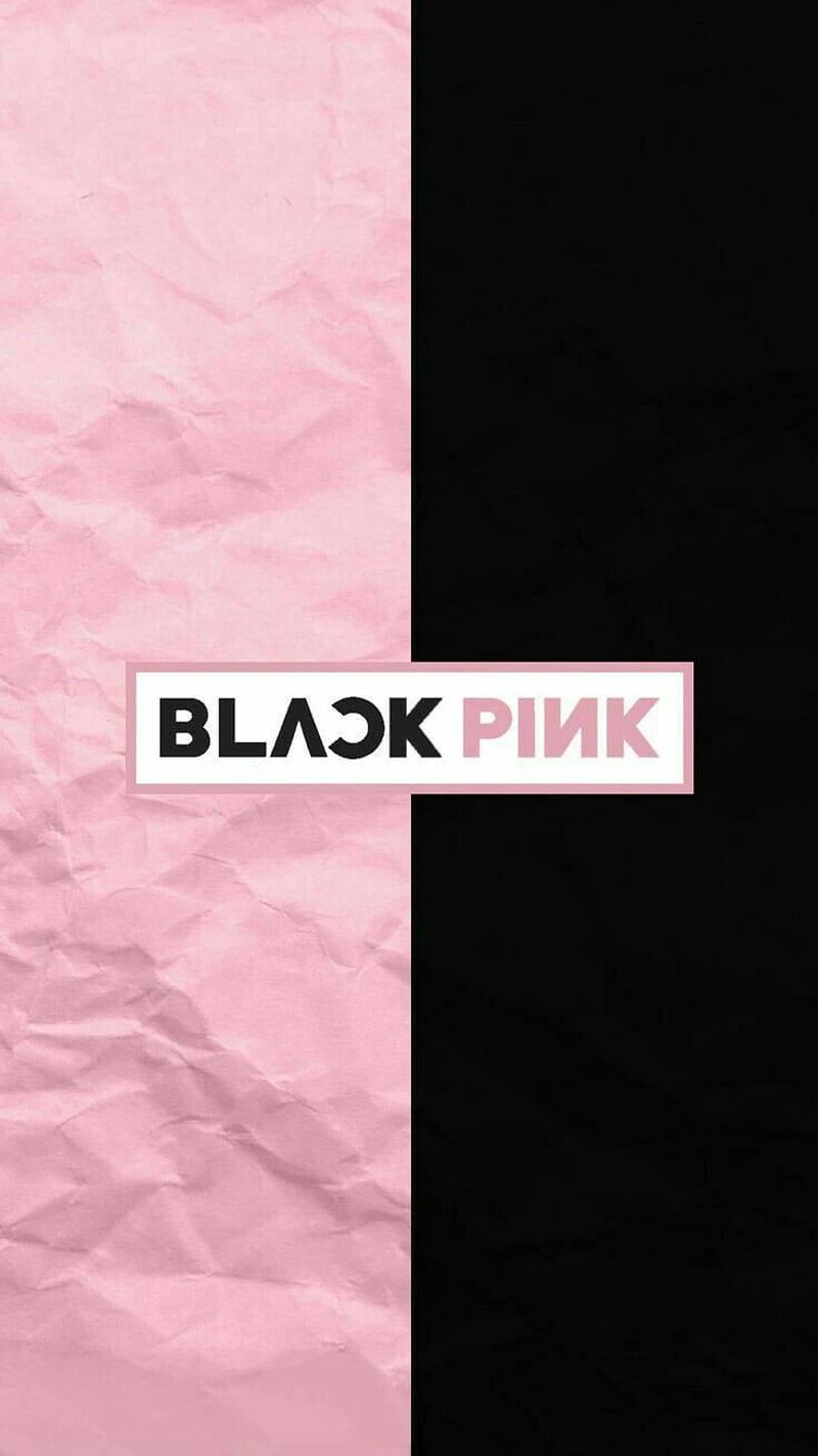 Blackpink Logo In Black And Pink — 800x1422 wallpaper