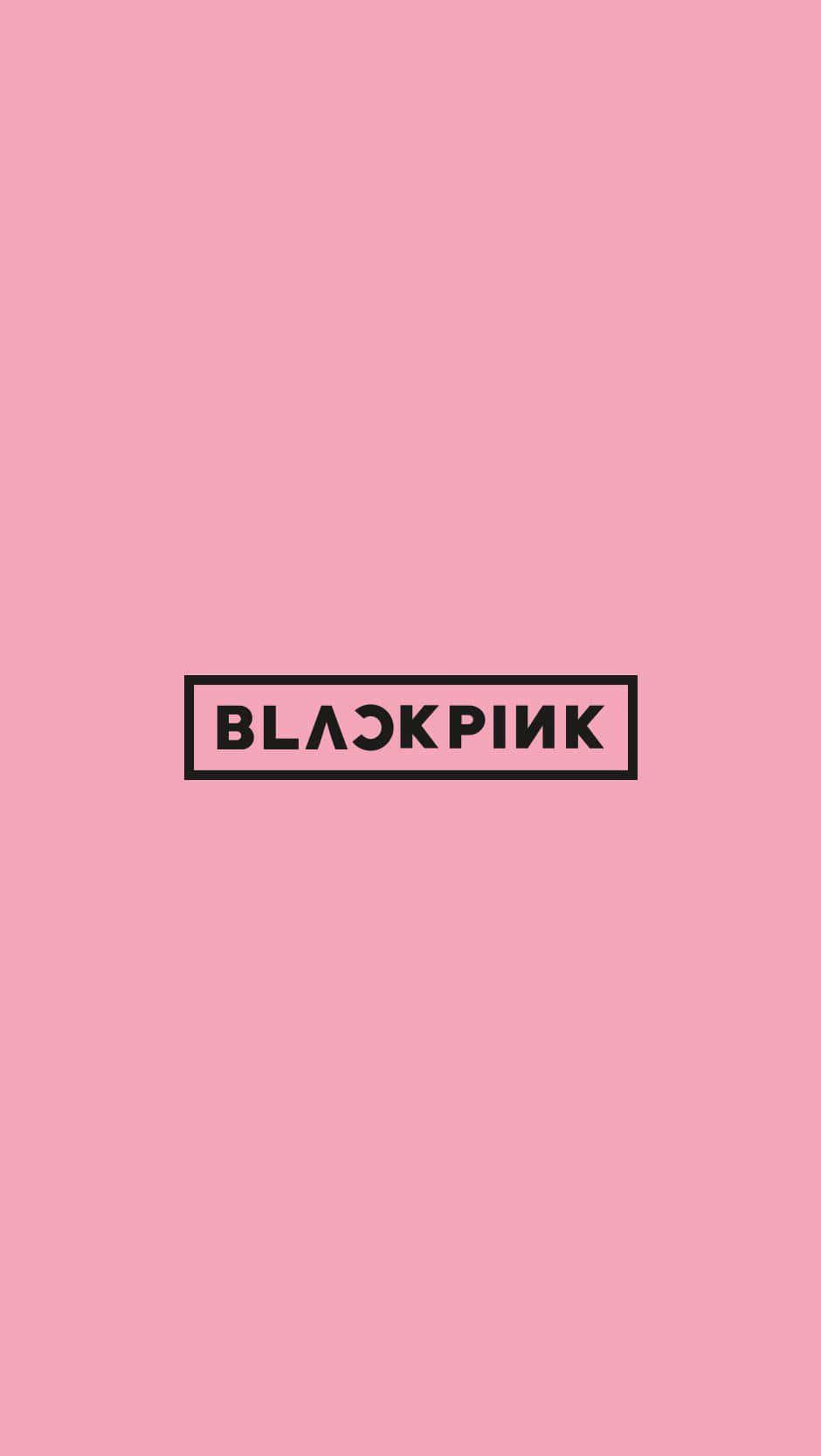 blackpink logo on a pink background — 940x1667 wallpaper