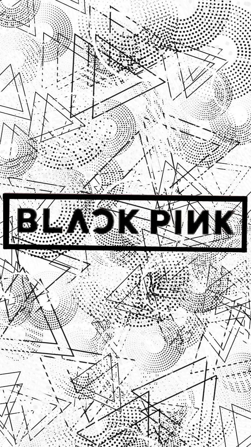 Blackpink Logo Over Black And White — 800x1422 wallpaper