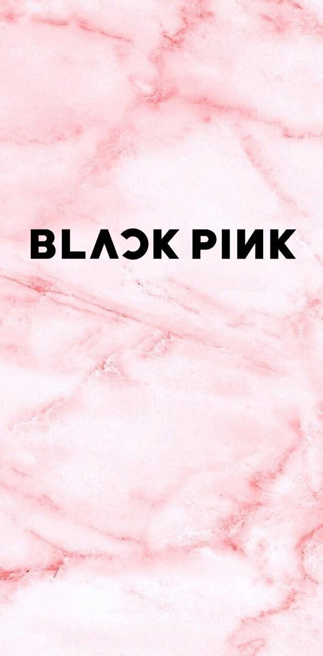 Blackpink Logo Over Pink Marble Background — 630x1280 wallpaper
