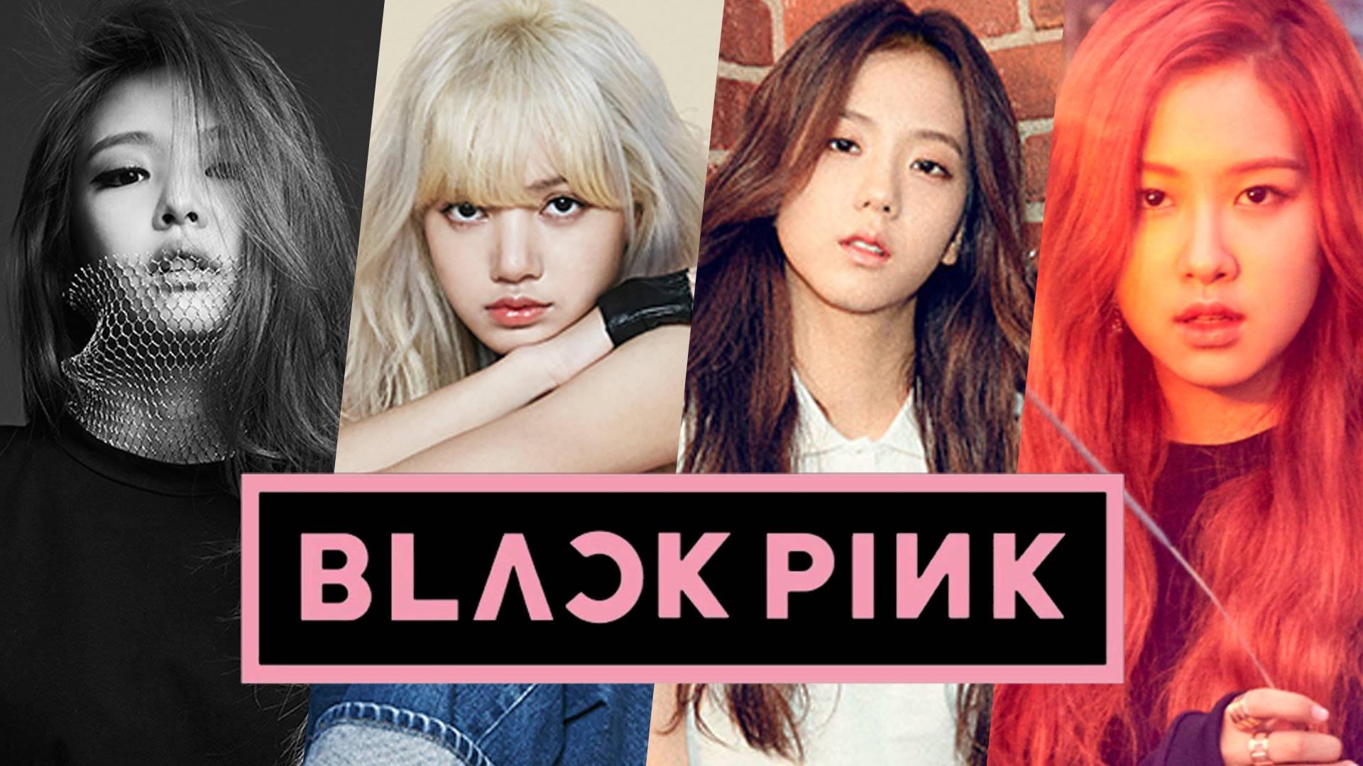 Blackpink Members Banners With Logo — 1920x1080 wallpaper