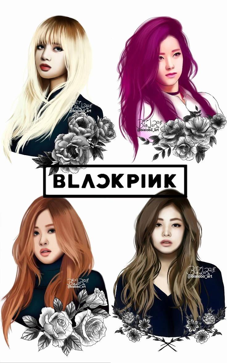 Blackpink Members Display Stunning Floral Fanart — 736x1177 wallpaper
