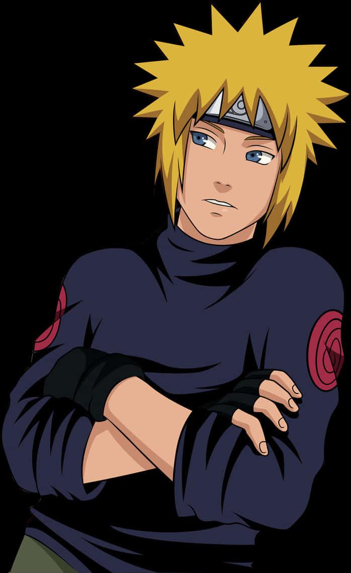 Blonde Anime Ninja Character — 698x1140 wallpaper