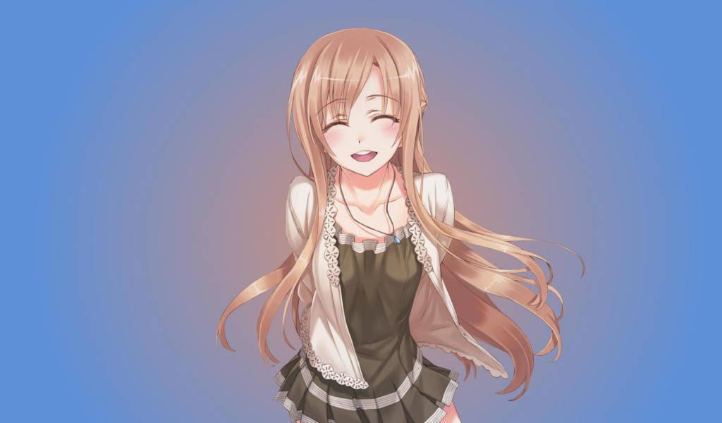Blonde Girl Anime Cute Laptop — 1024x600 wallpaper