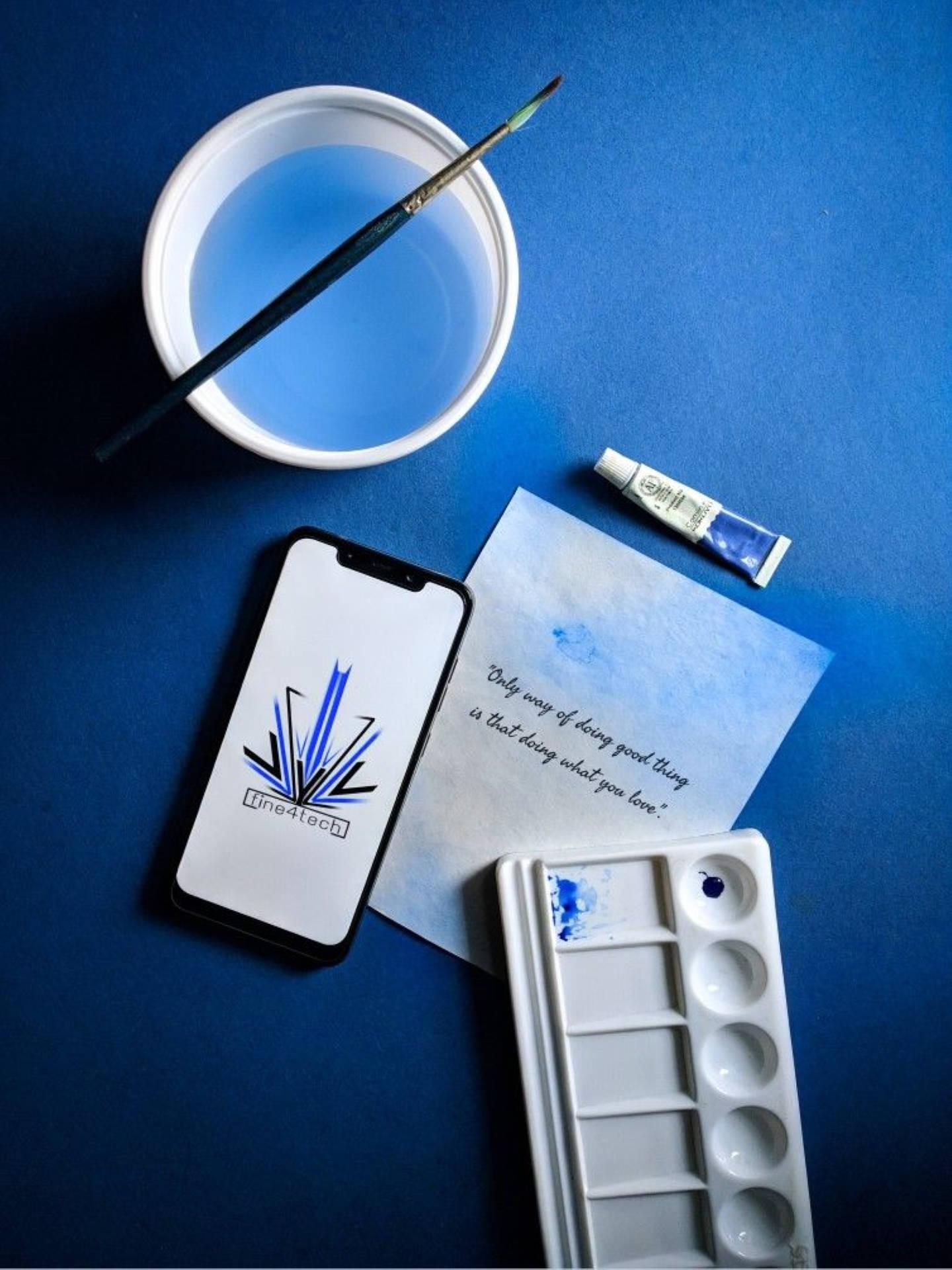 Blue Aesthetic Paint — 1440x1920 wallpaper