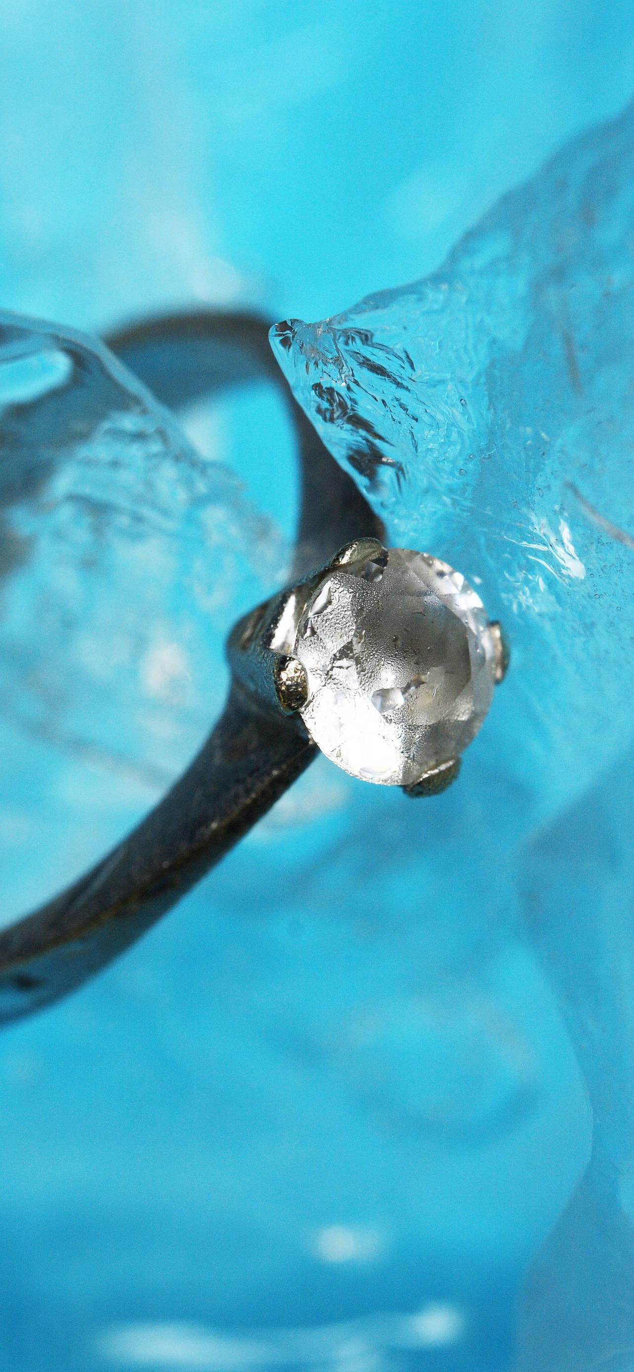 Blue Aesthetic Ring In Water — 1284x2778 wallpaper