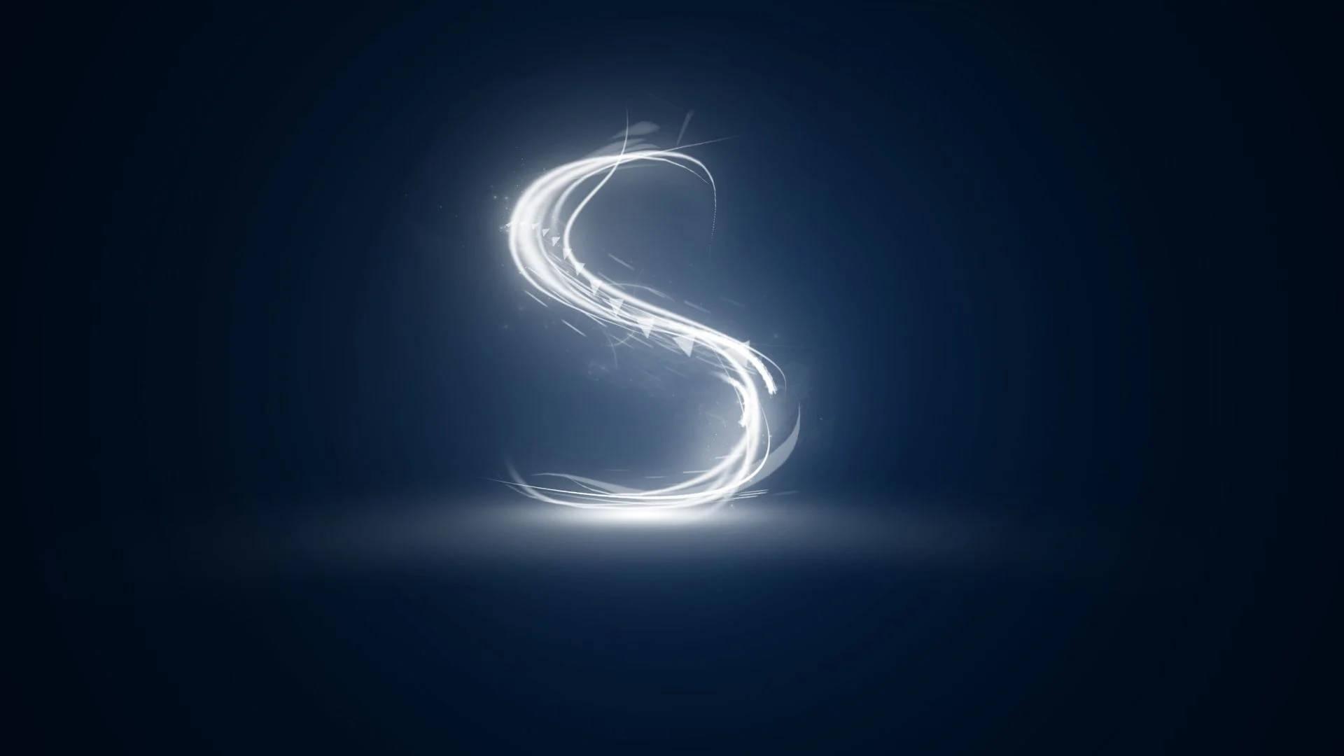Blue And White Letter S — 1920x1080 wallpaper