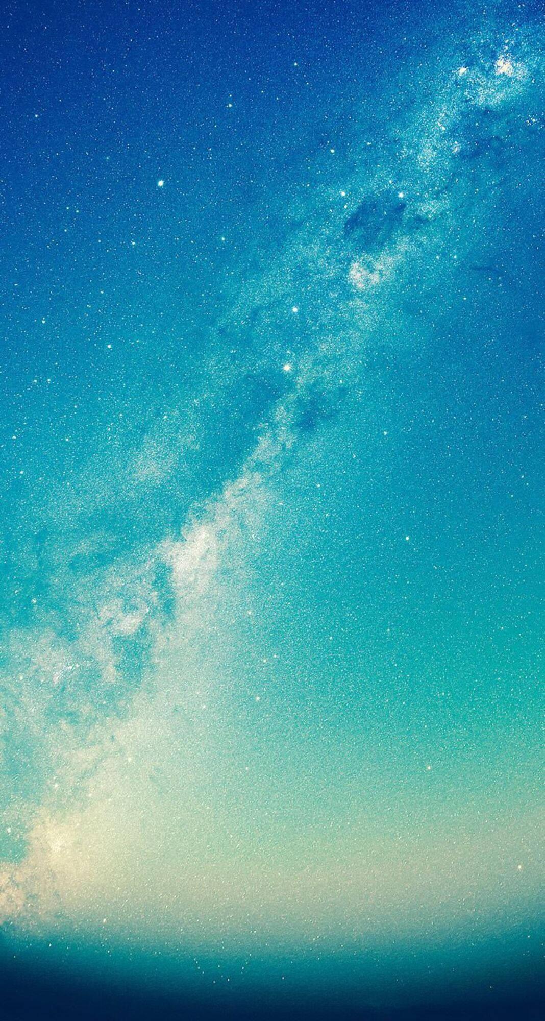 Blue Galactic Sky Home Screen — 1068x2000 wallpaper