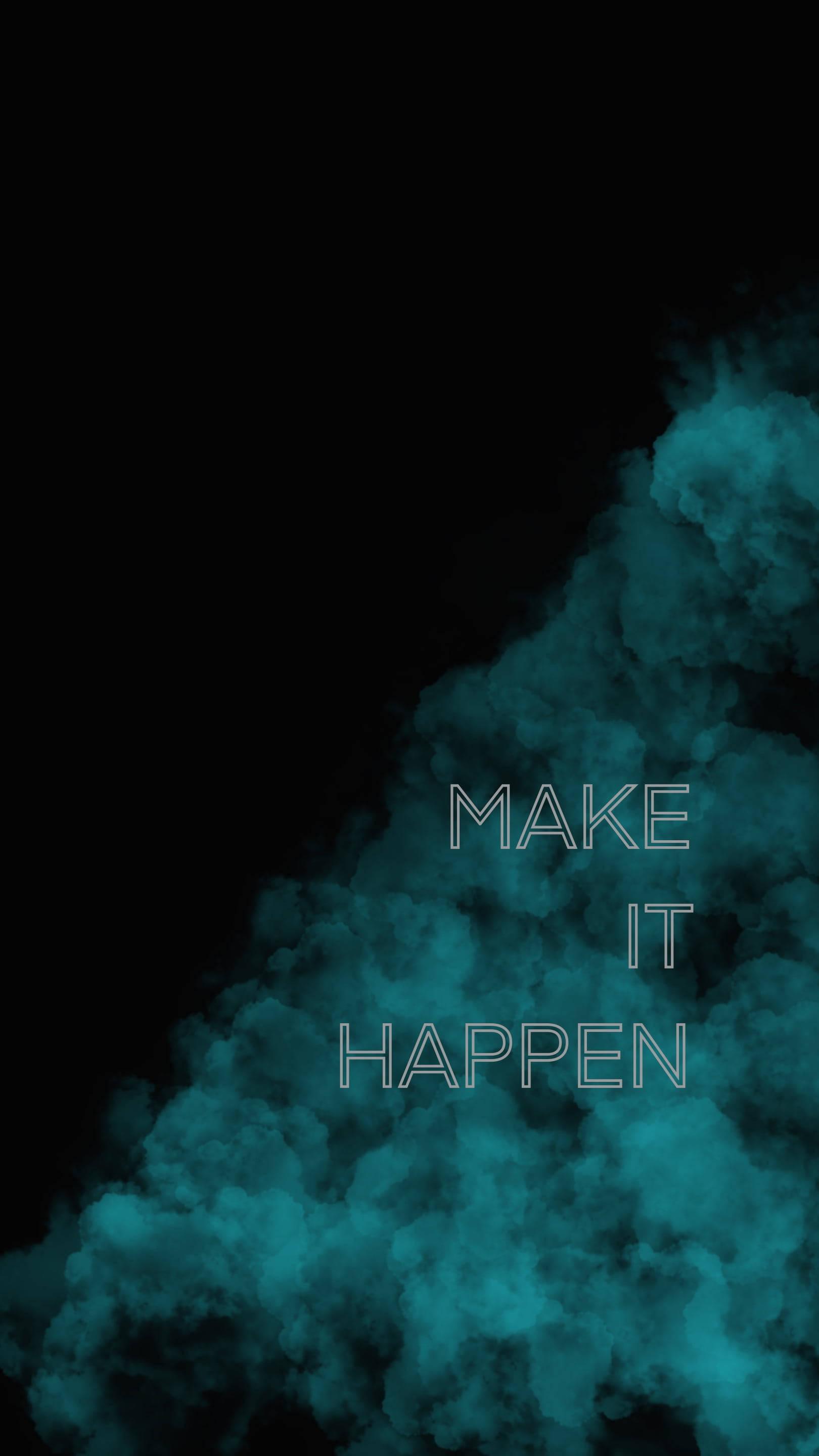 Blue-Green Black Motivation — 1620x2880 wallpaper