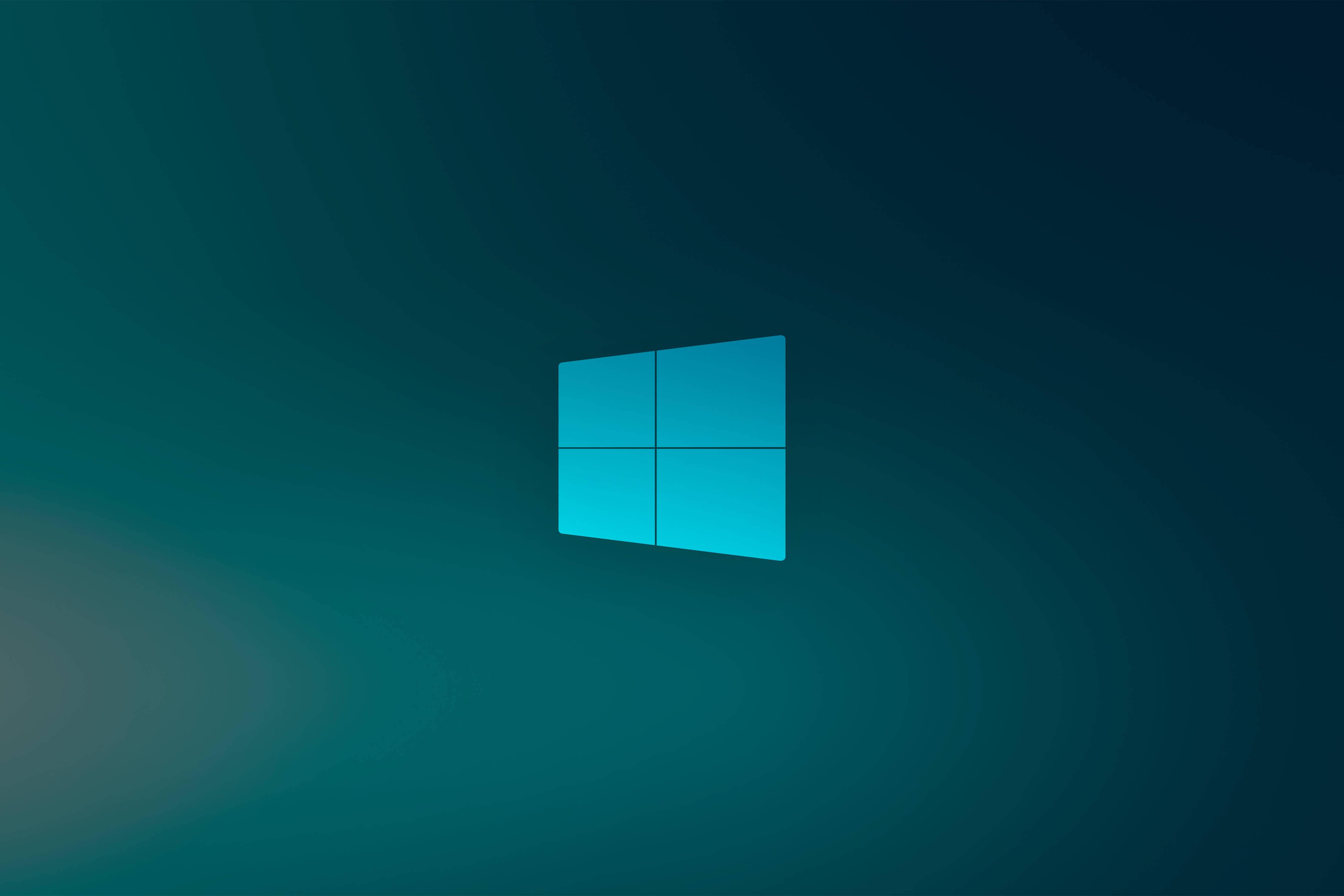 Blue Green Windows 10 HD — 4500x3000 wallpaper