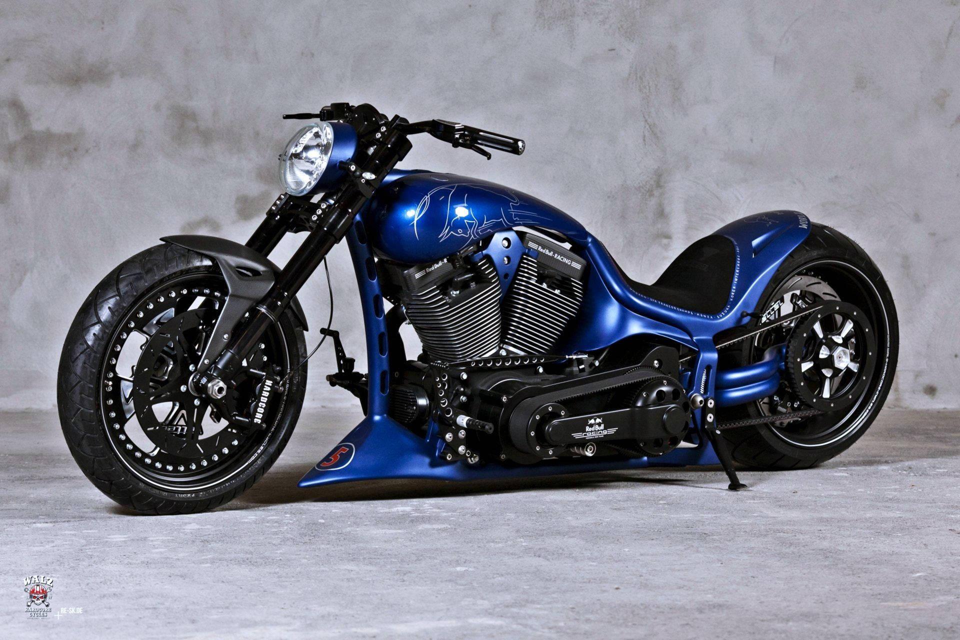 Blue Harley Davidson 4k Bike — 1920x1280 wallpaper