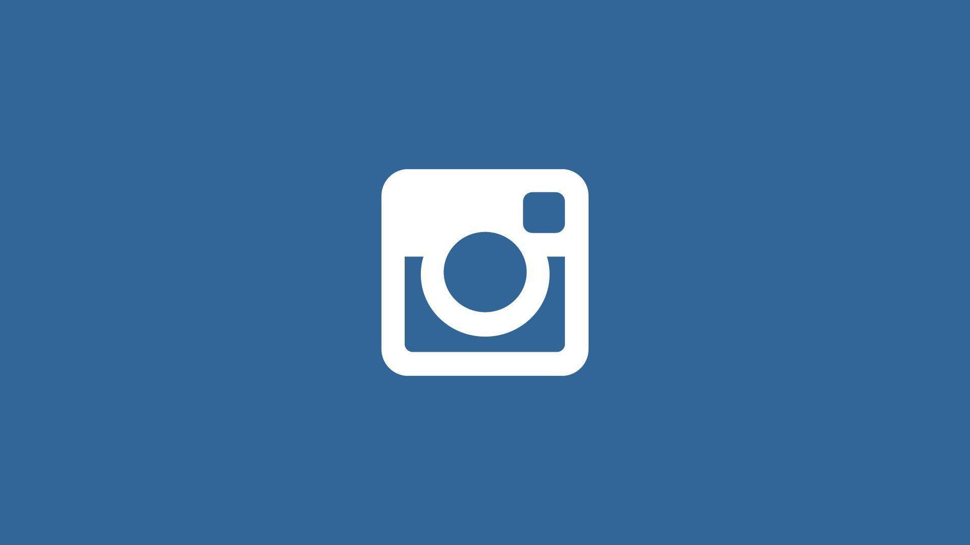 Blue Minimalist Instagram Icon — 1920x1080 wallpaper