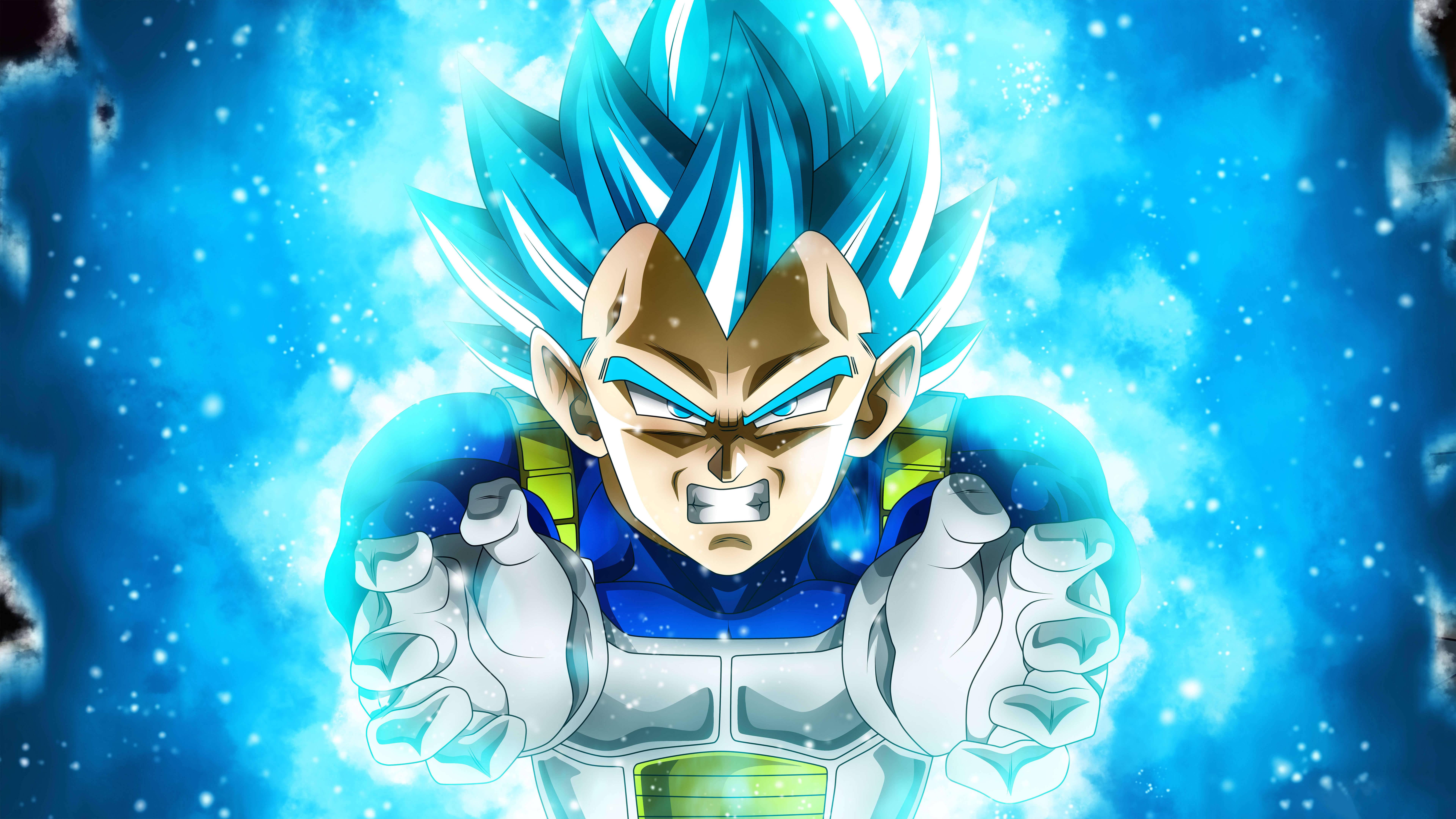 Blue Saiyan Vegeta Awakens — 7680x4320 wallpaper