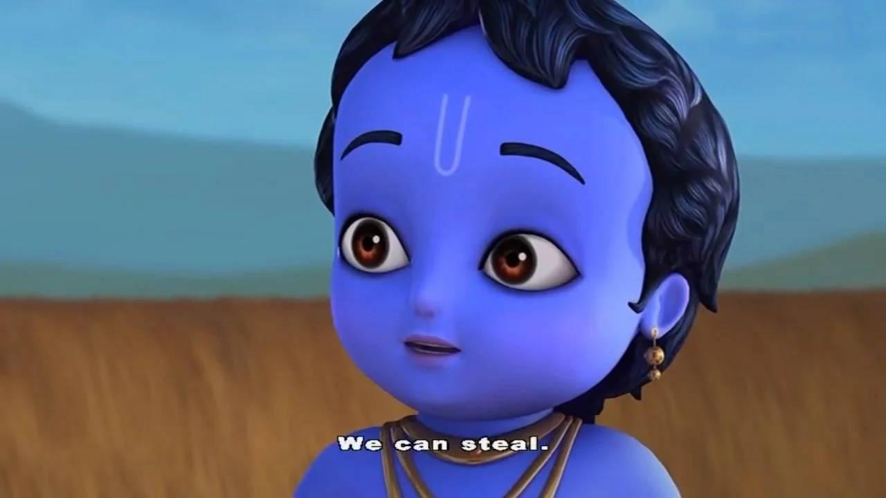 Blue-Skinned Little Krishna — 1280x720 wallpaper