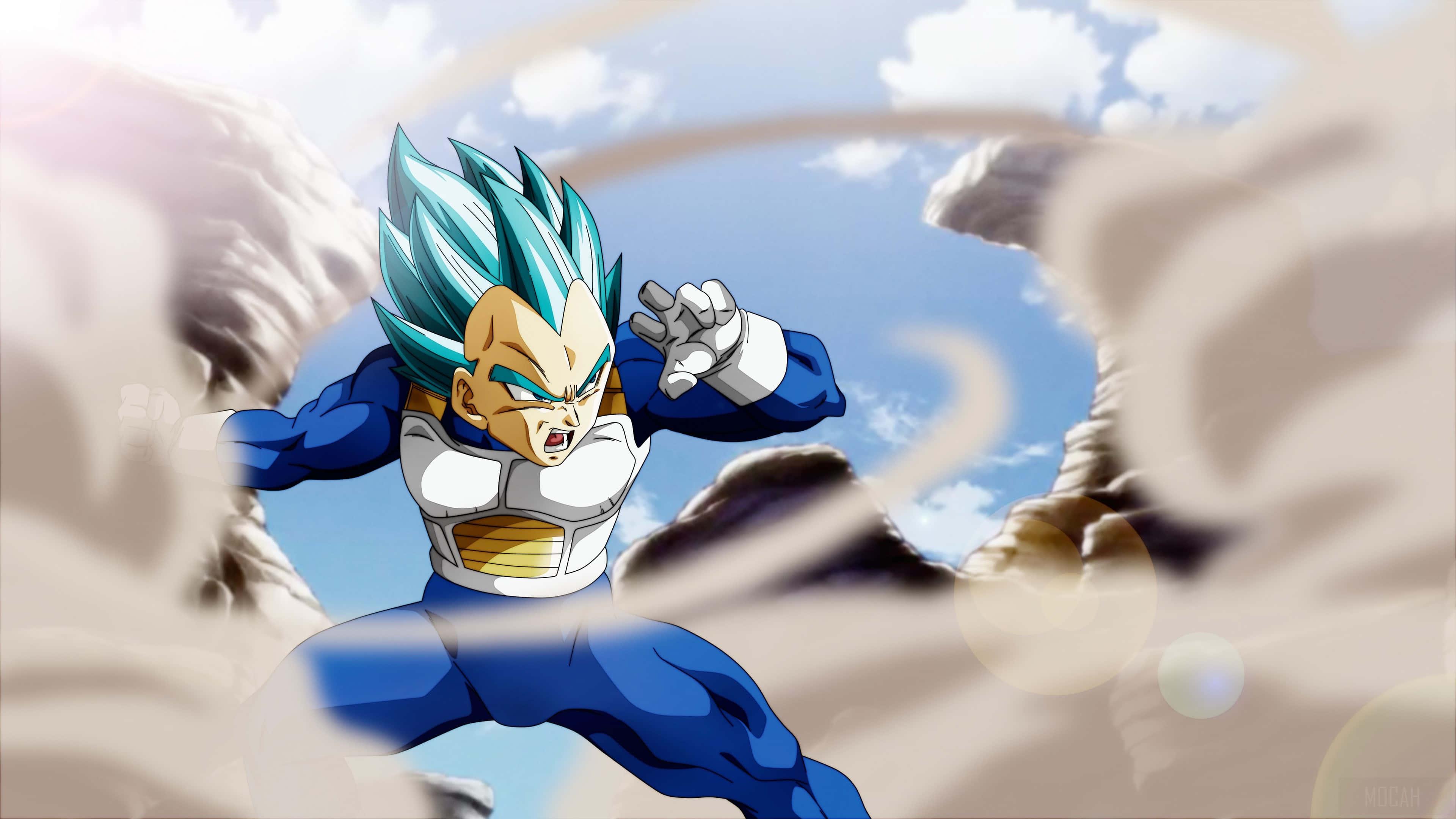 Blue Vegeta In Battle Picture — 3840x2160 wallpaper