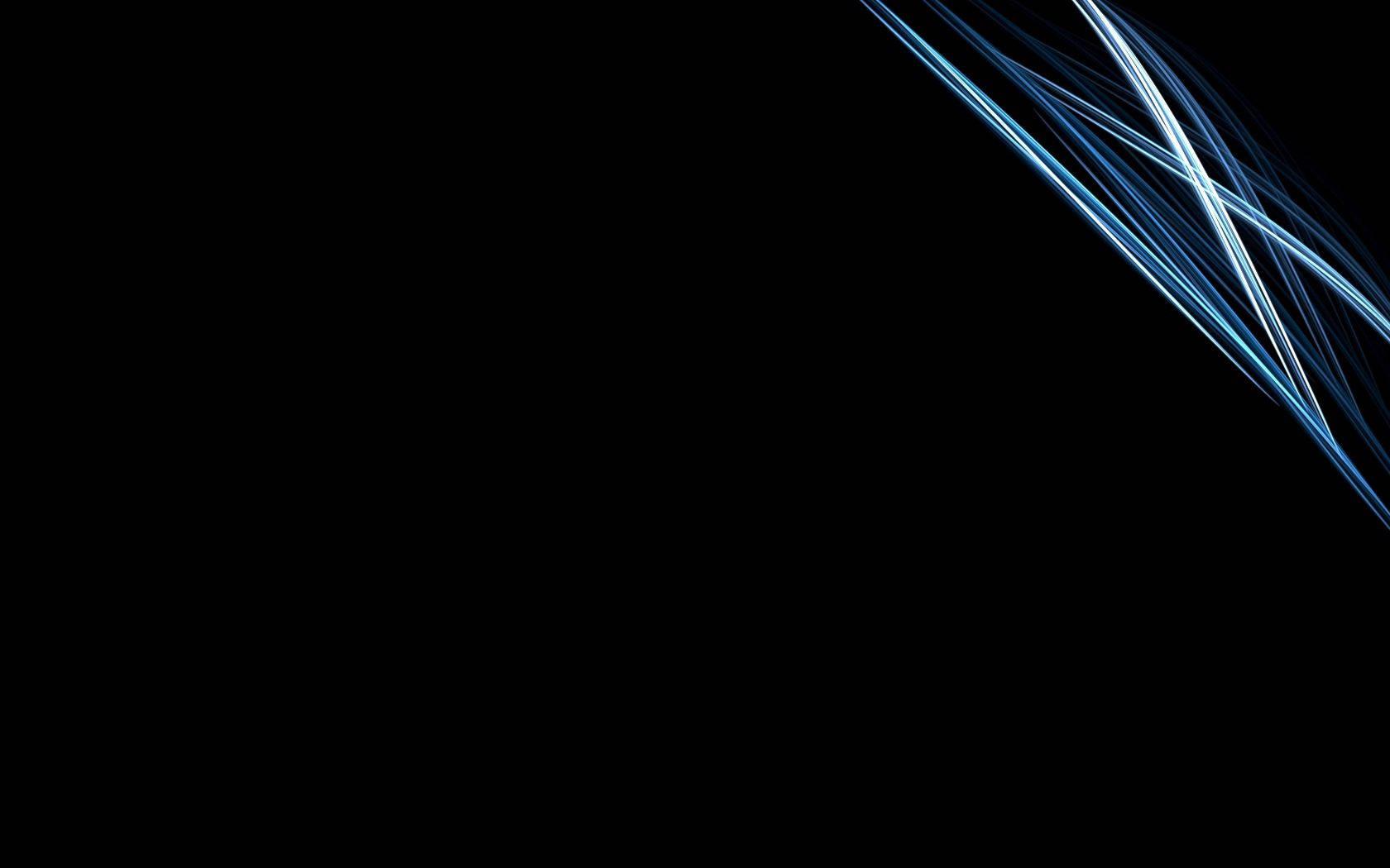 Blue, White and Silver Lines on a Black Background — 1680x1050 wallpaper
