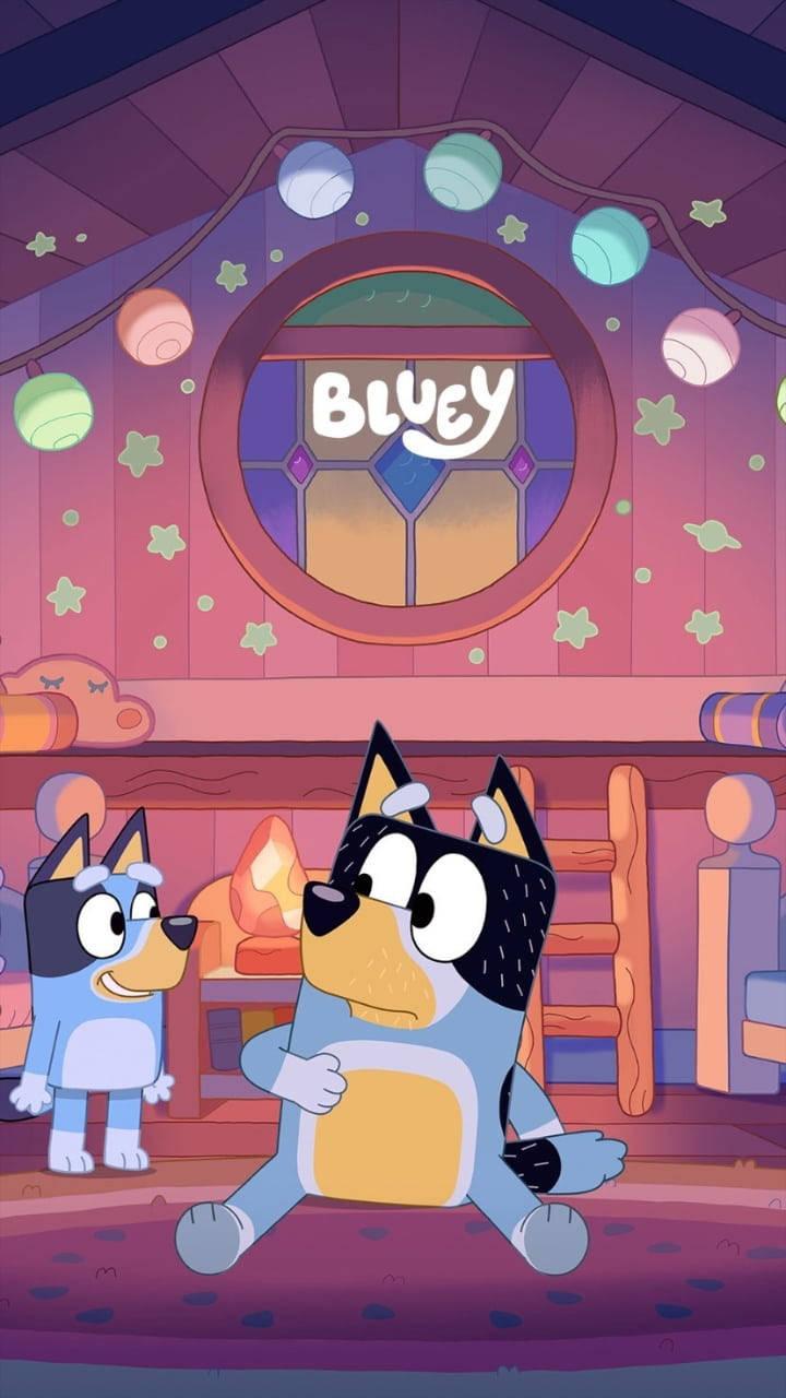 Bluey And Bandit Inside Decorated House — 720x1280 wallpaper
