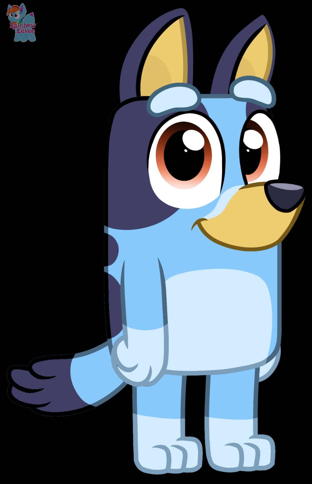 Bluey Fan Art With Large Eyes — 1000x1550 wallpaper