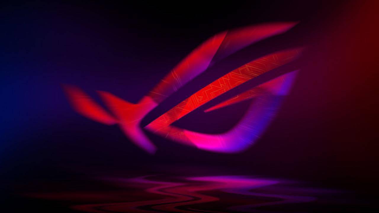 Blurry Neon Asus ROG Symbol — 1280x720 wallpaper