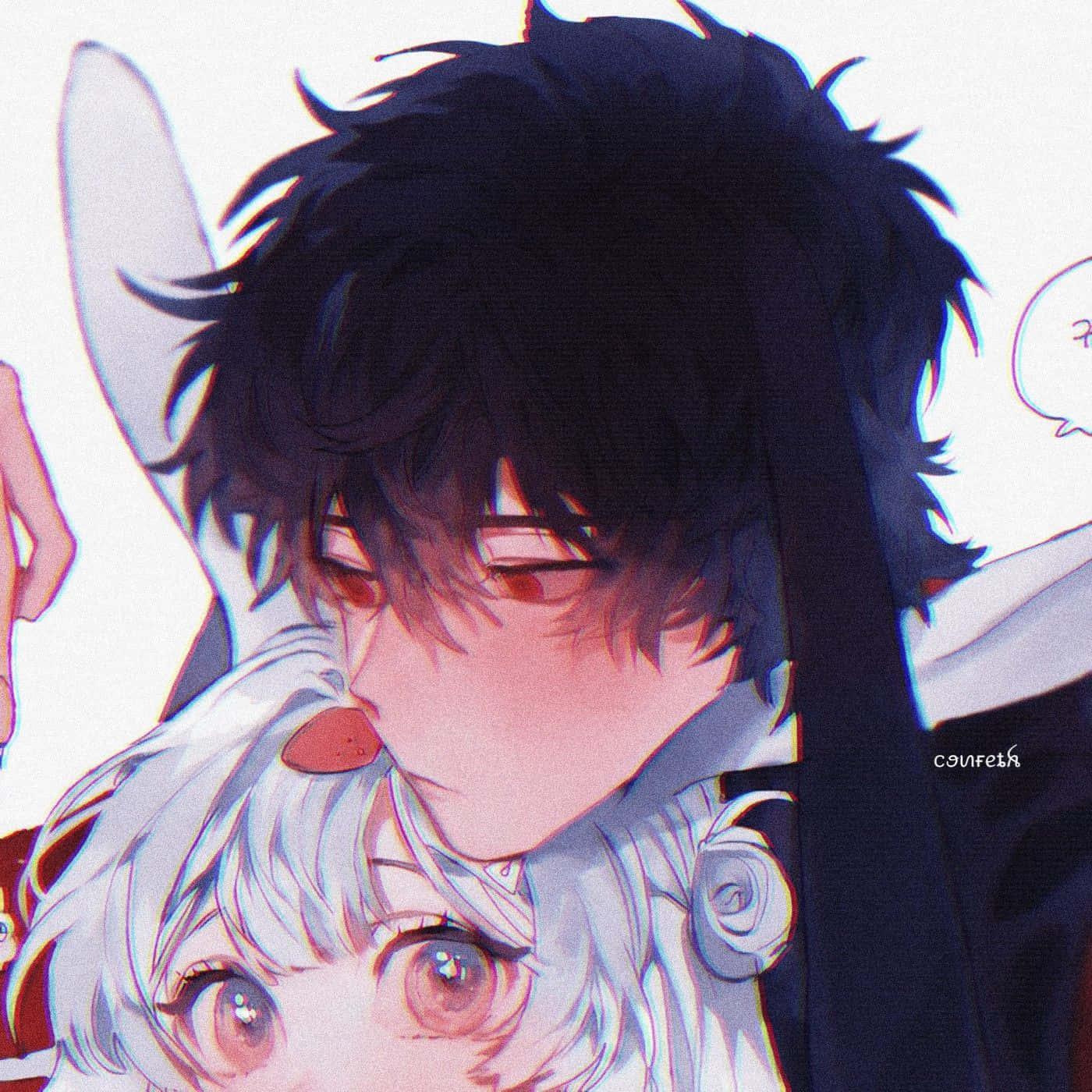 Blushing Duo Matching Couple Pfp — 1400x1400 wallpaper