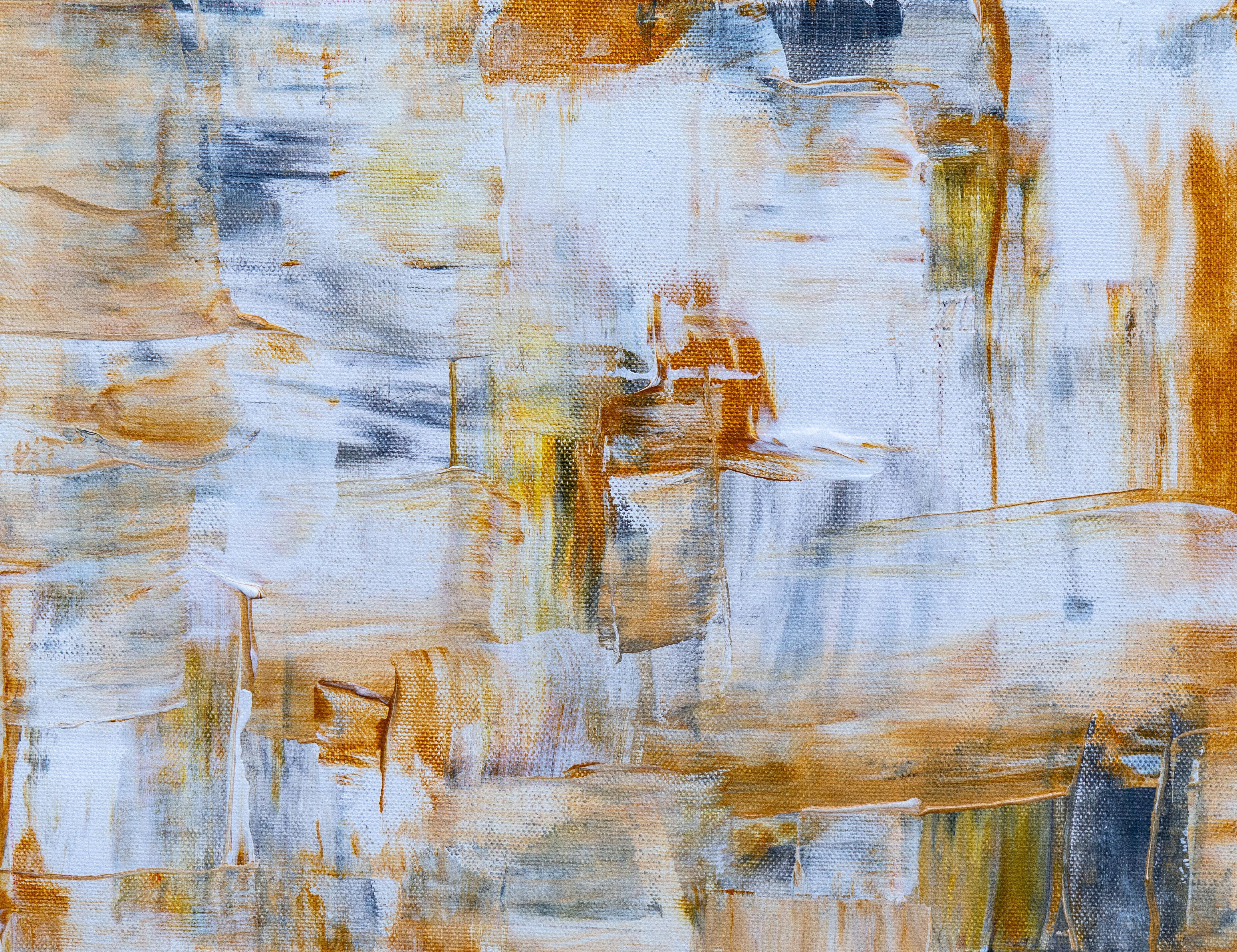 Bold abstract painting featuring vibrant colors and geometric shapes — 4325x3328 wallpaper