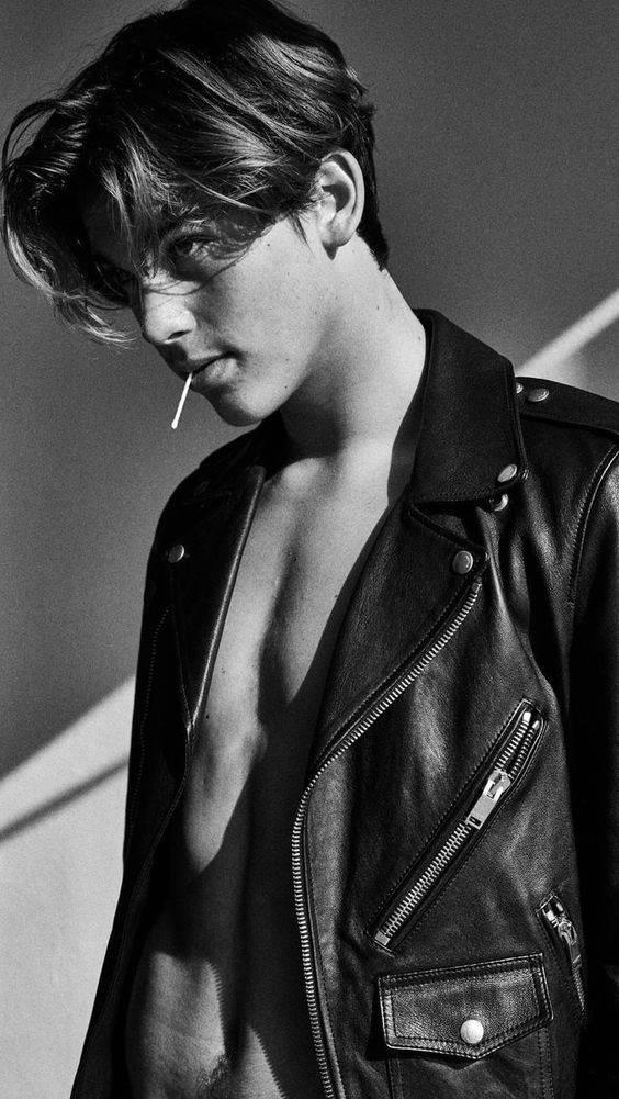 Bold and Edgy - Portrait of a Bad Boy with Leather Jacket — 564x1001 wallpaper