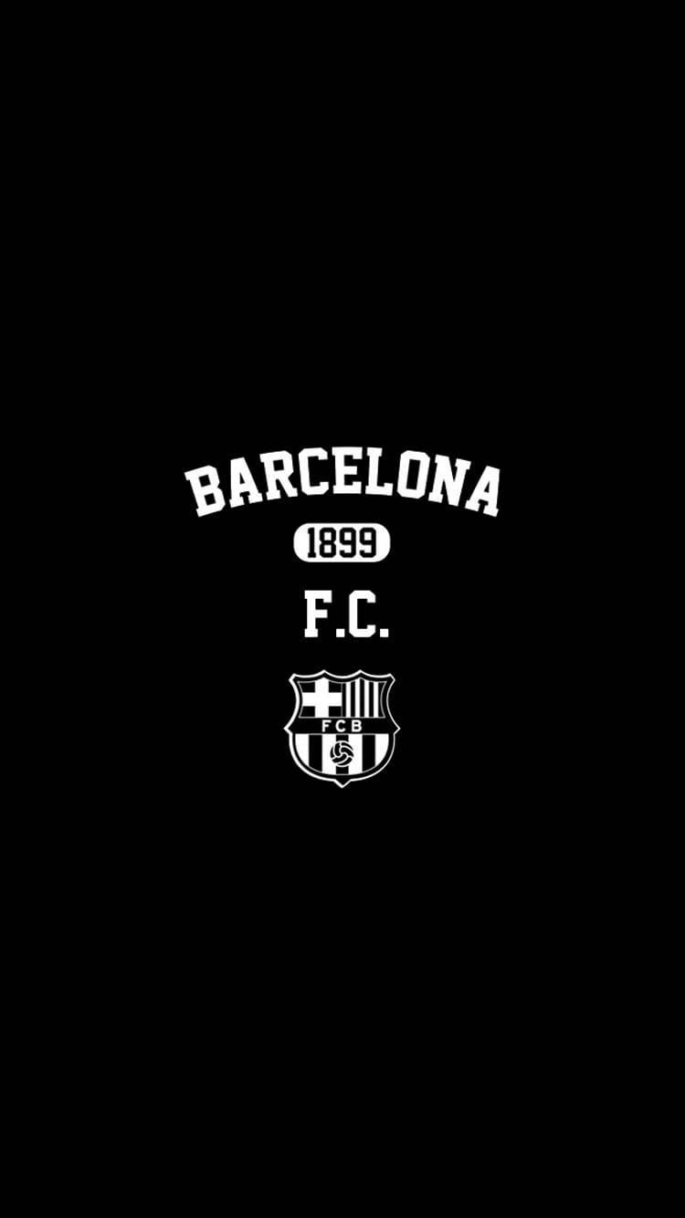 Bold Black White Barcelona FC — 750x1334 wallpaper