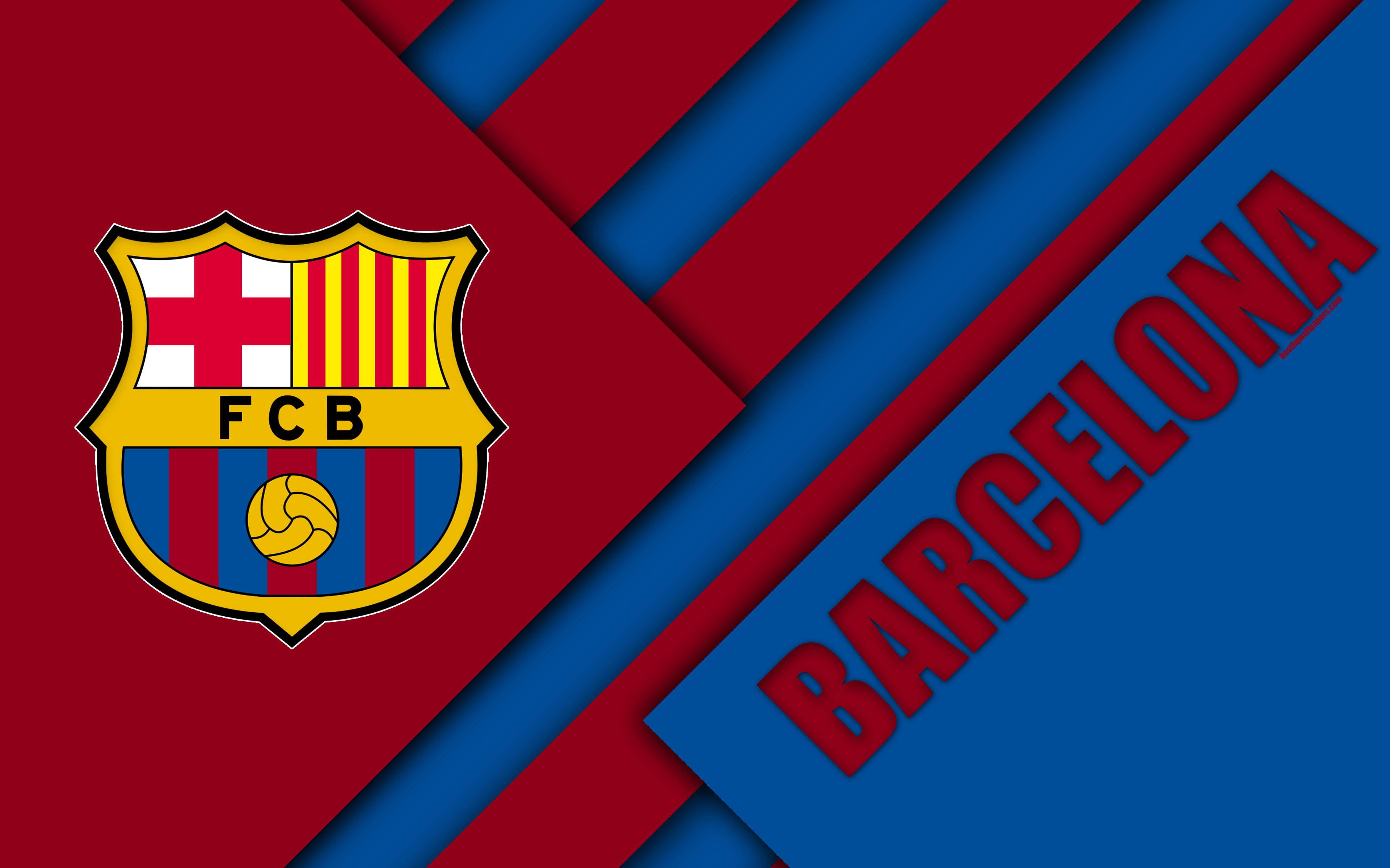 Bold Red Blue Barcelona FC — 3840x2400 wallpaper