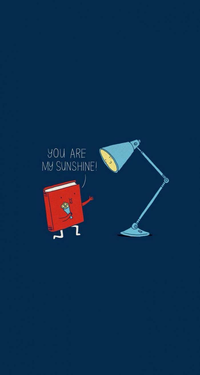 Book And Lamp Funny Phone — 700x1309 wallpaper