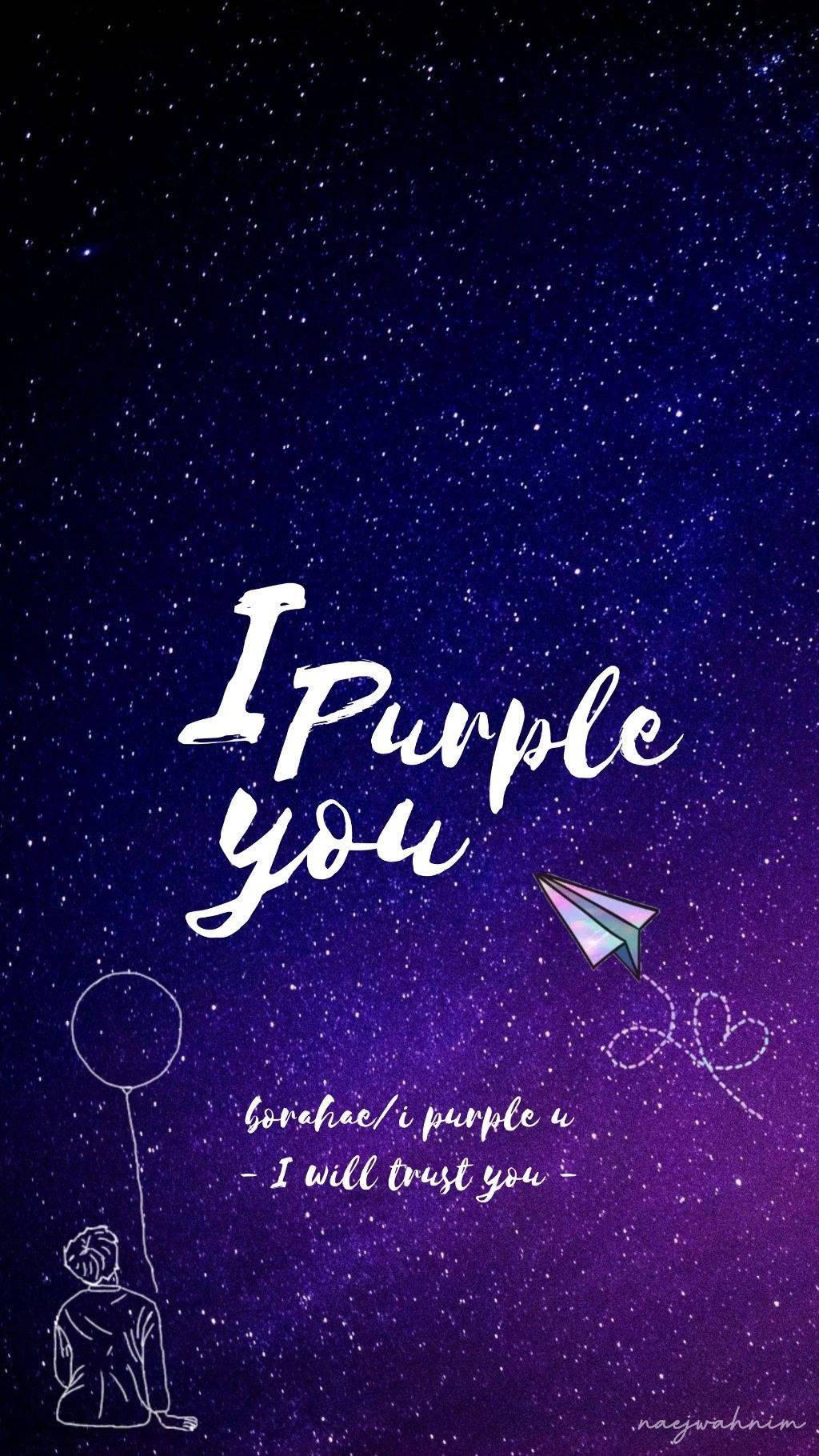 Borahae Pastel Purple Galaxy Theme — 1024x1820 wallpaper