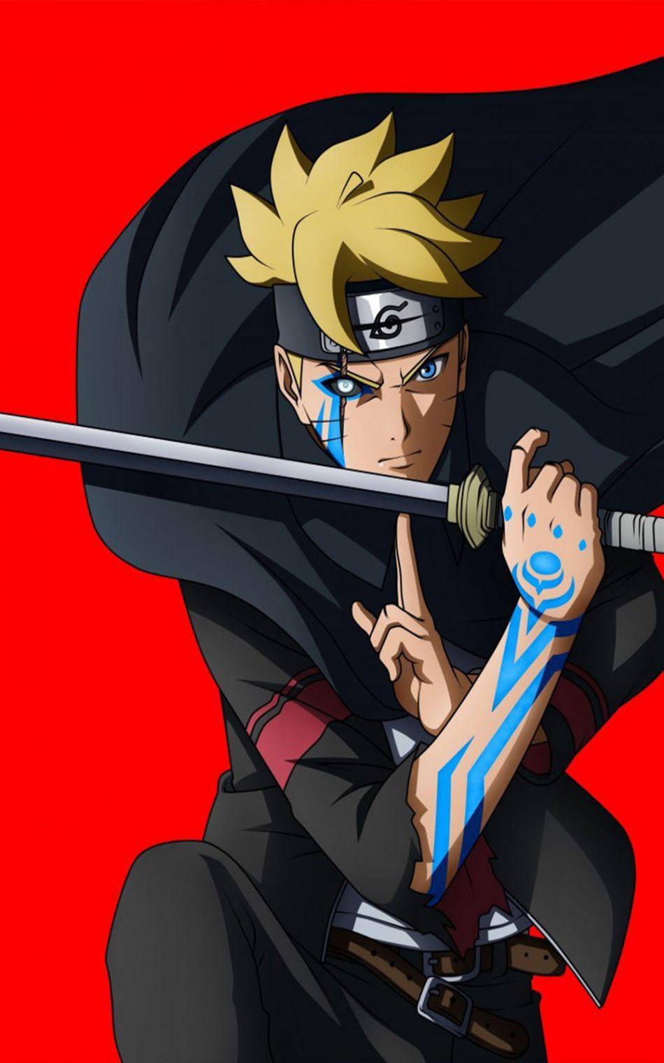 Boruto Red Background Naruto Phone — 950x1520 wallpaper