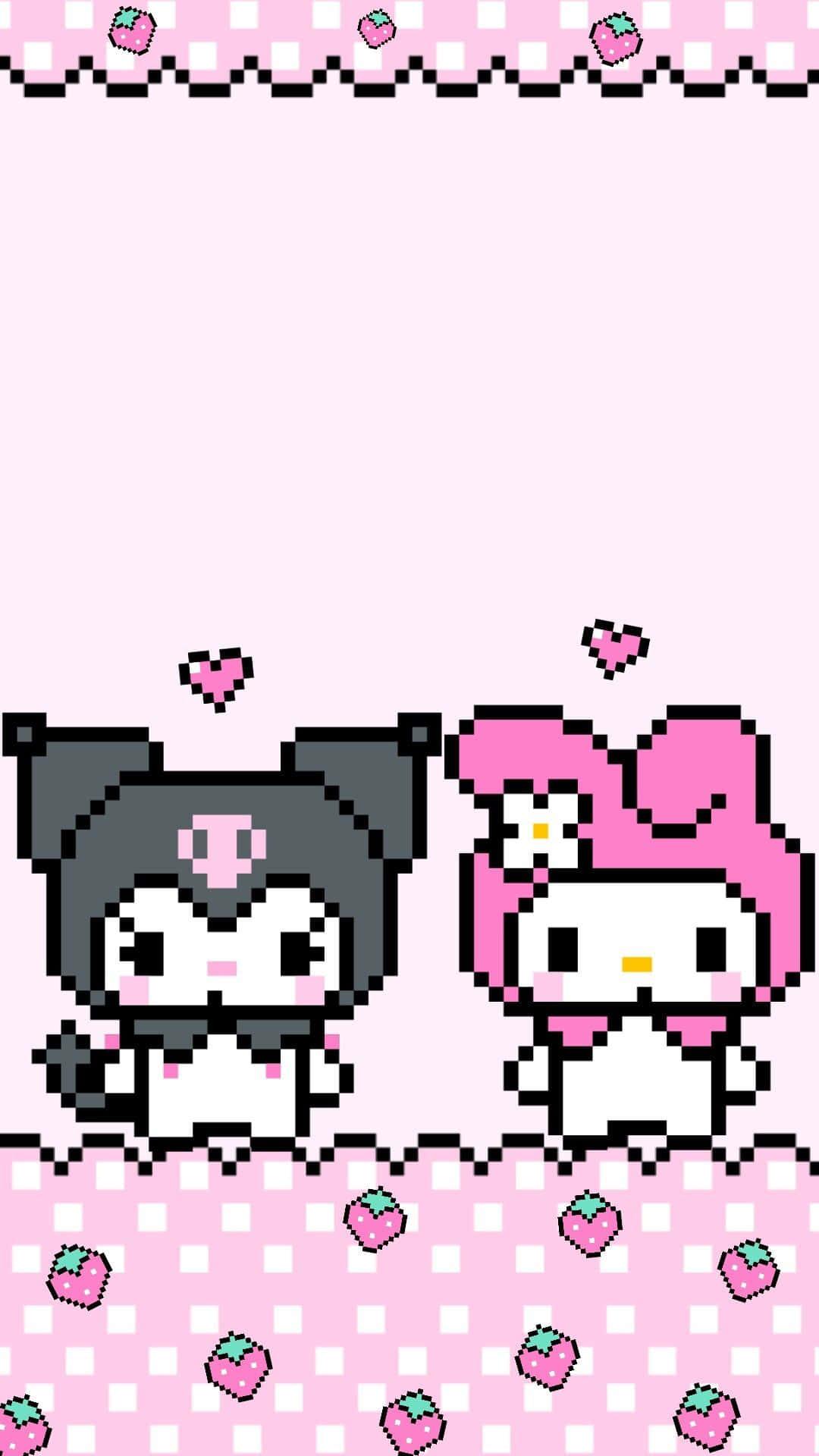 Bouncy and vibrant Kuromi wallpaper on your iPhone — 1080x1920 wallpaper