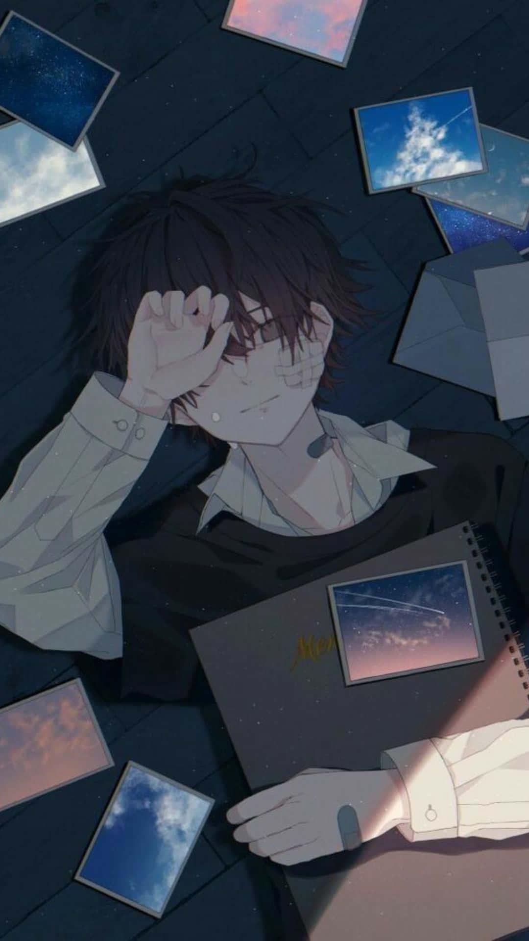 Boy Lying Down Dark Aesthetic Anime Pfp — 1080x1920 wallpaper