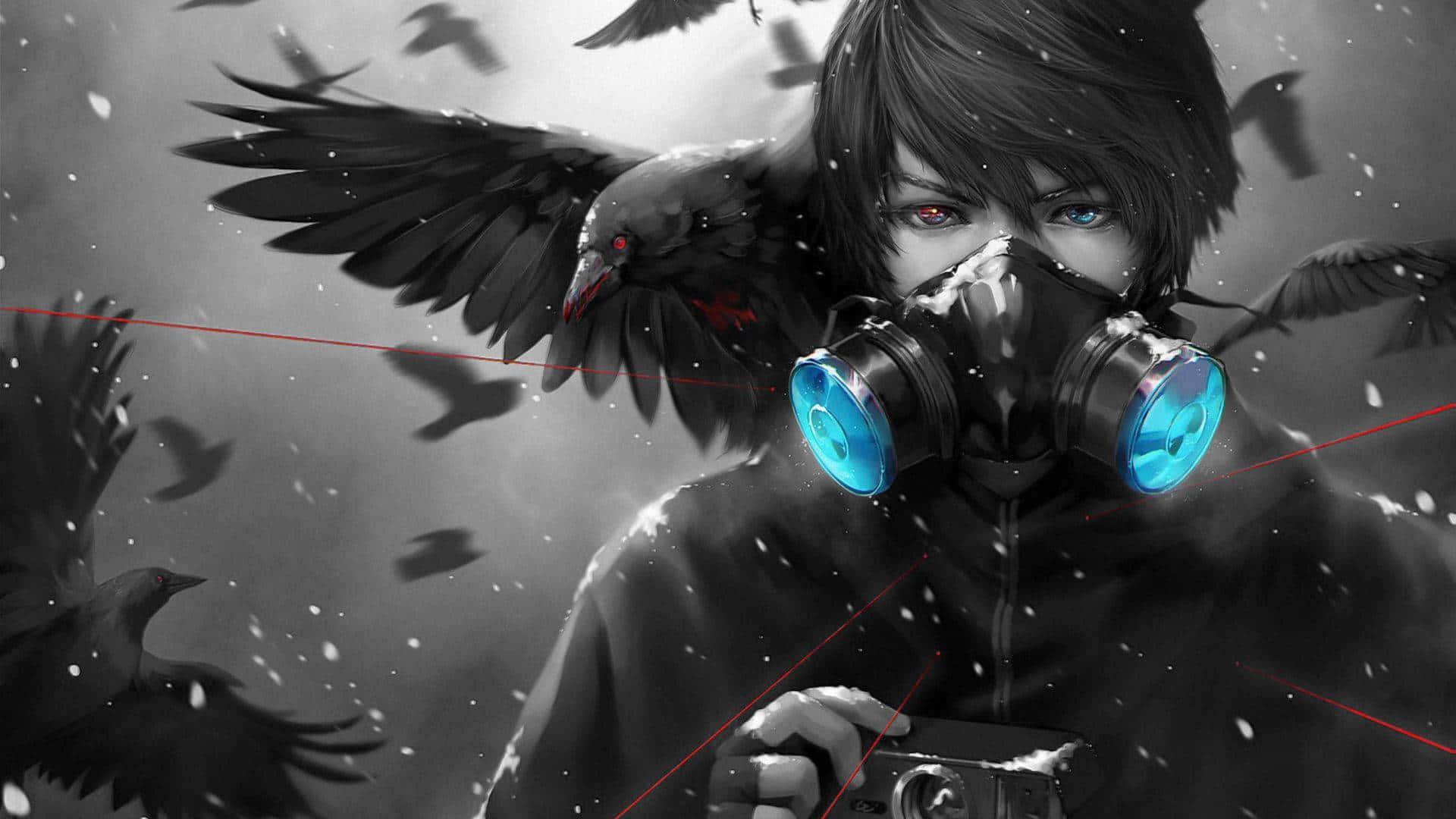 Boy With Gas Mask Dark Aesthetic Anime Pfp — 1920x1080 wallpaper
