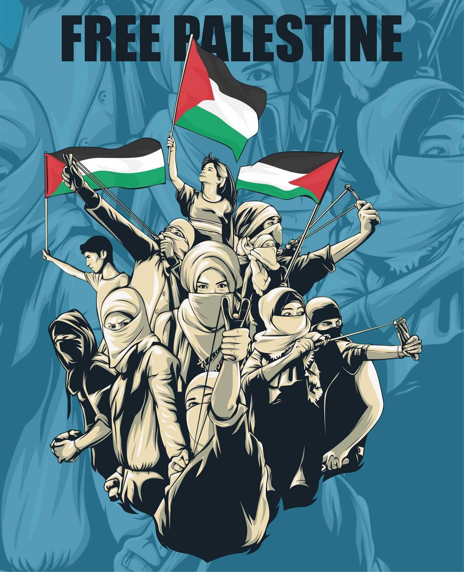 Brave Free Palestine Digital Art — 1600x1971 wallpaper