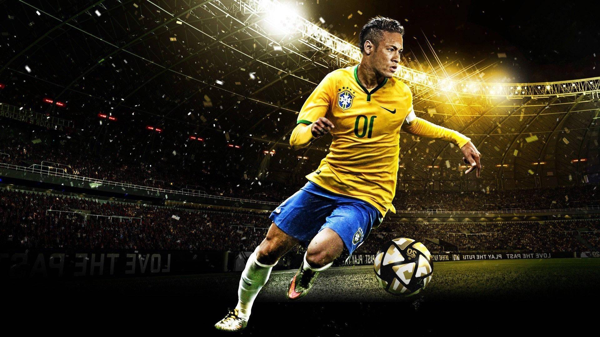 Brazil & Paris Saint-Germain star Neymar shows off his amazing dribbling moves — 1920x1080 wallpaper