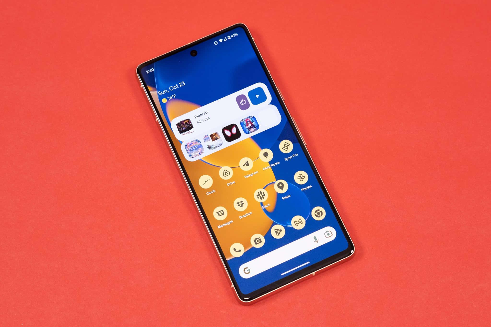 Bright and vibrant display of an Android phone. — 2048x1365 wallpaper