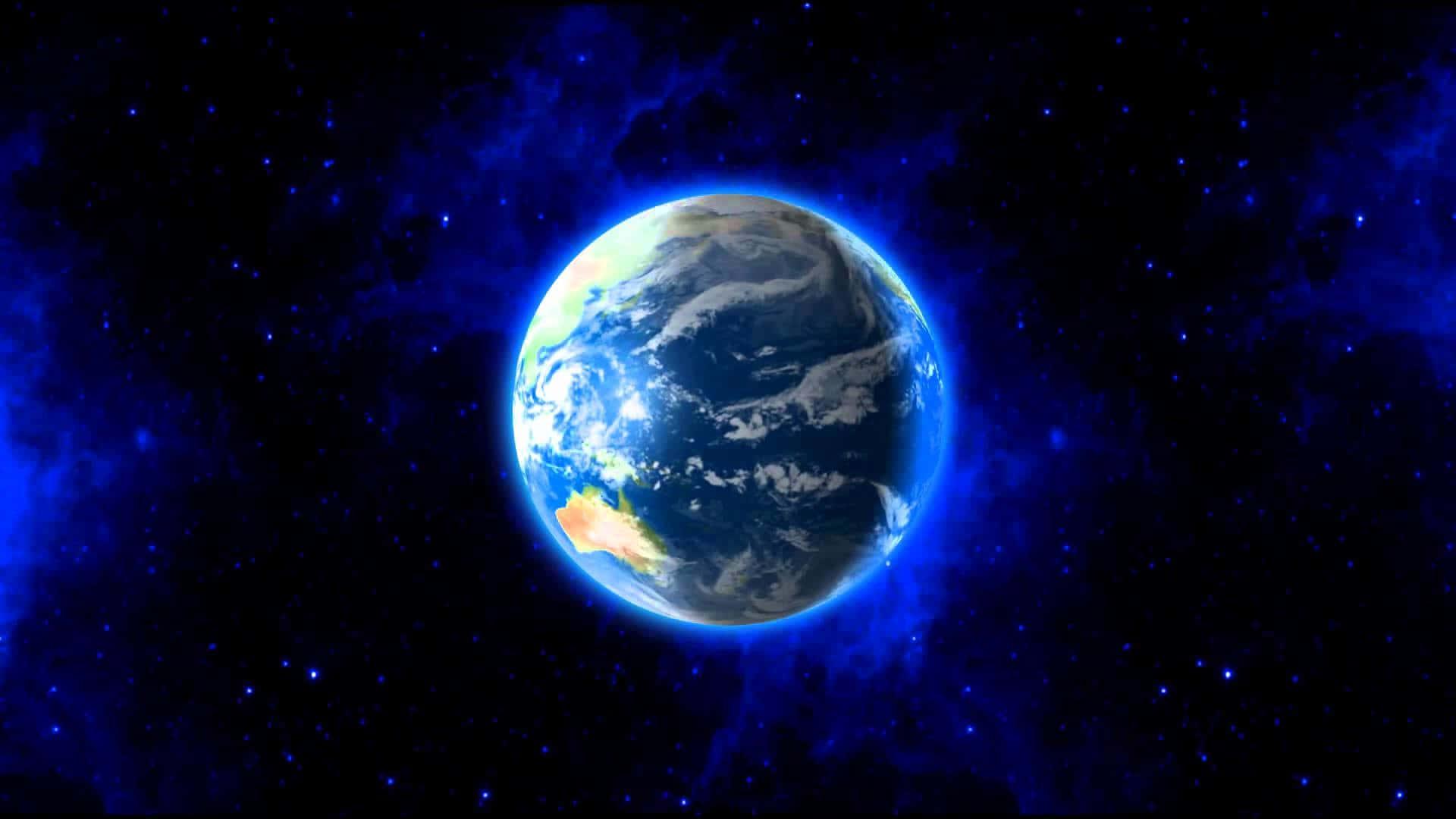 Bright Blue Haze On Earth Background — 1920x1080 wallpaper