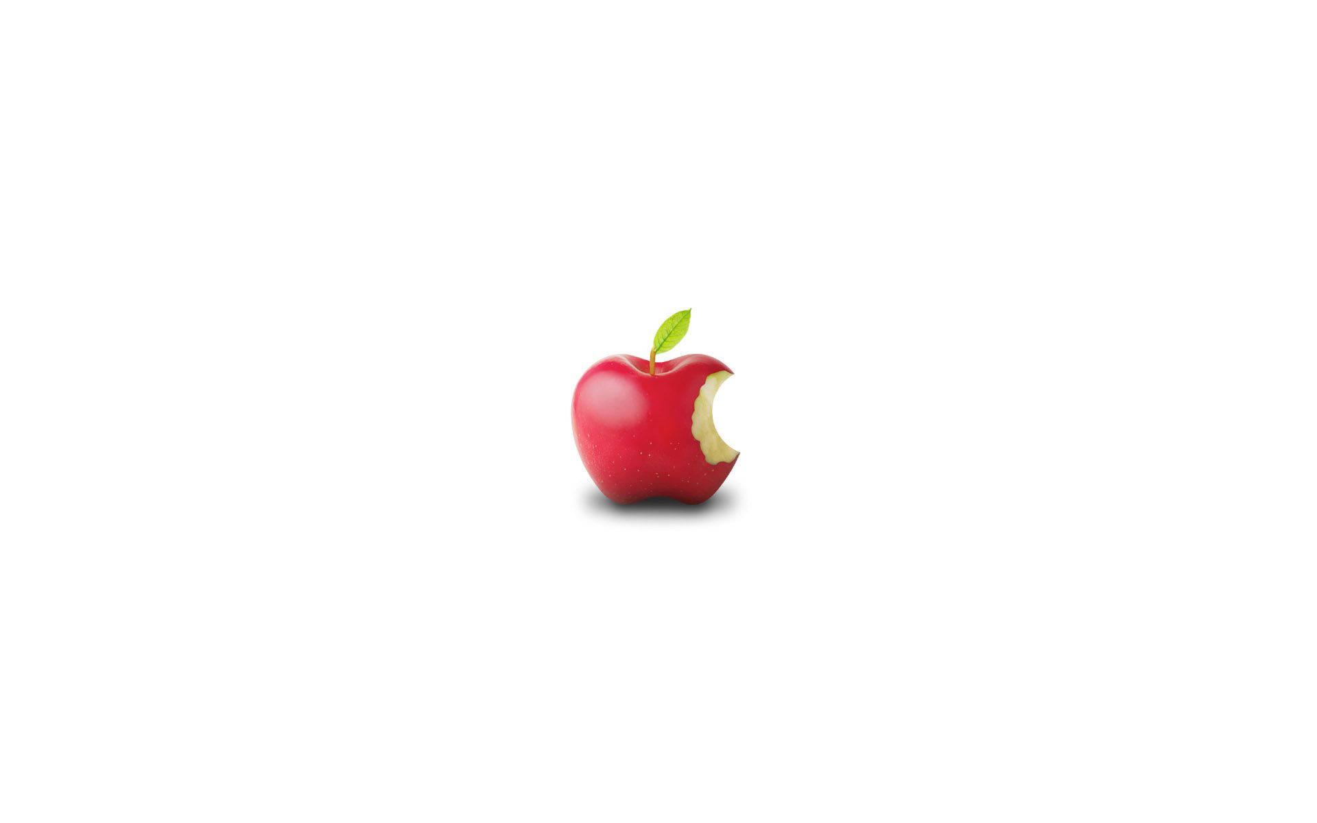 Bright Red Apple Logo — 1920x1200 wallpaper