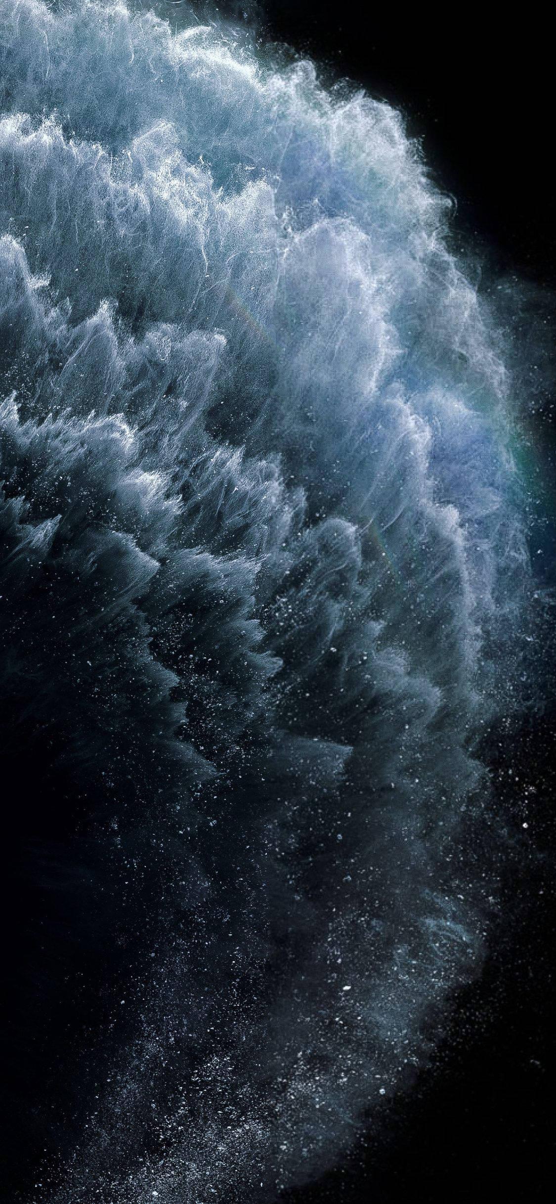 Brighten up your day with a Dark Crystalline Blue iPhone 11 — 1125x2436 wallpaper