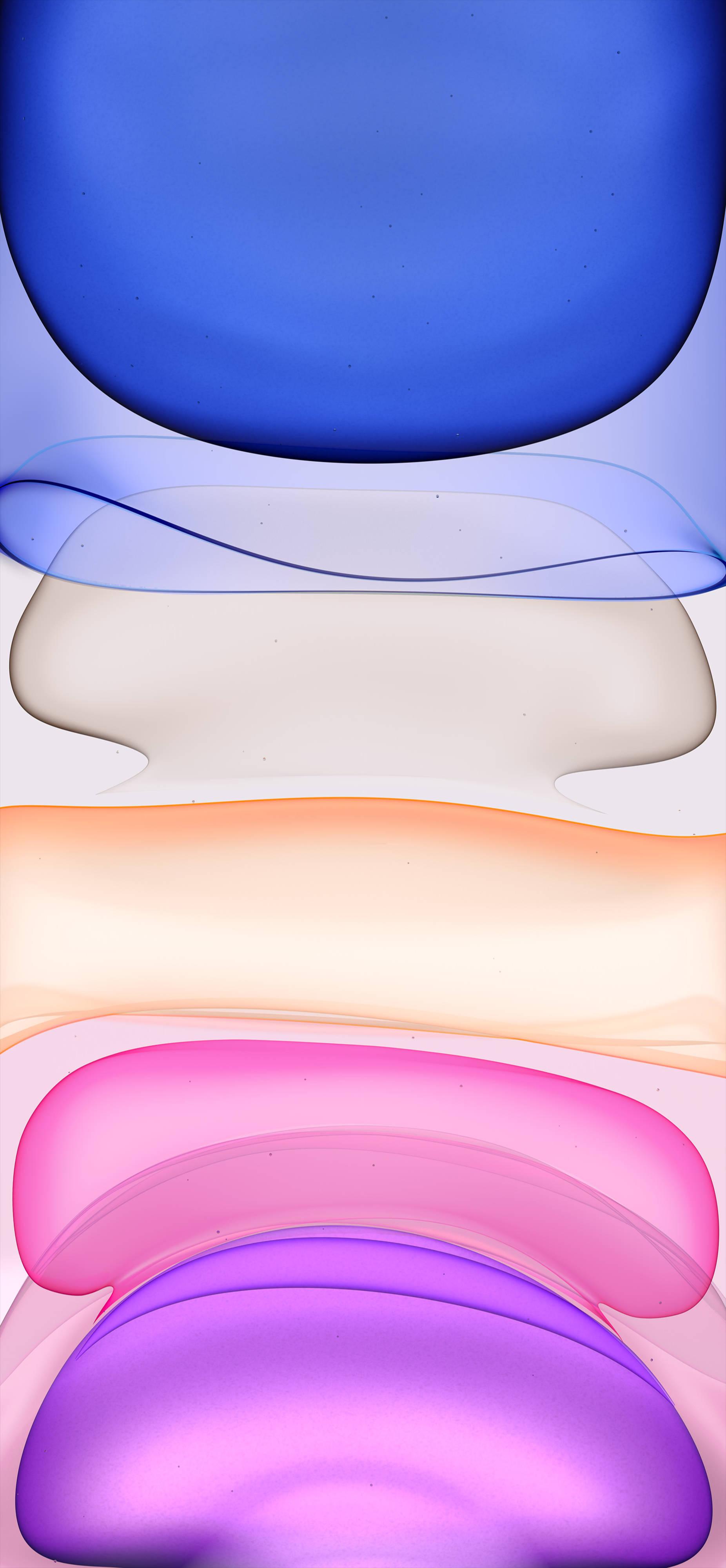 Brightly colored abstract pile of shapes for iPhone 11 — 1852x4000 wallpaper