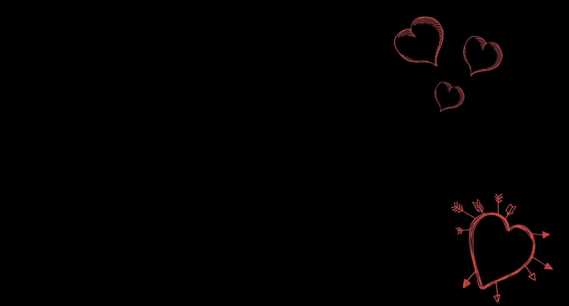 Broken Heart in Black Background — 1920x1035 wallpaper