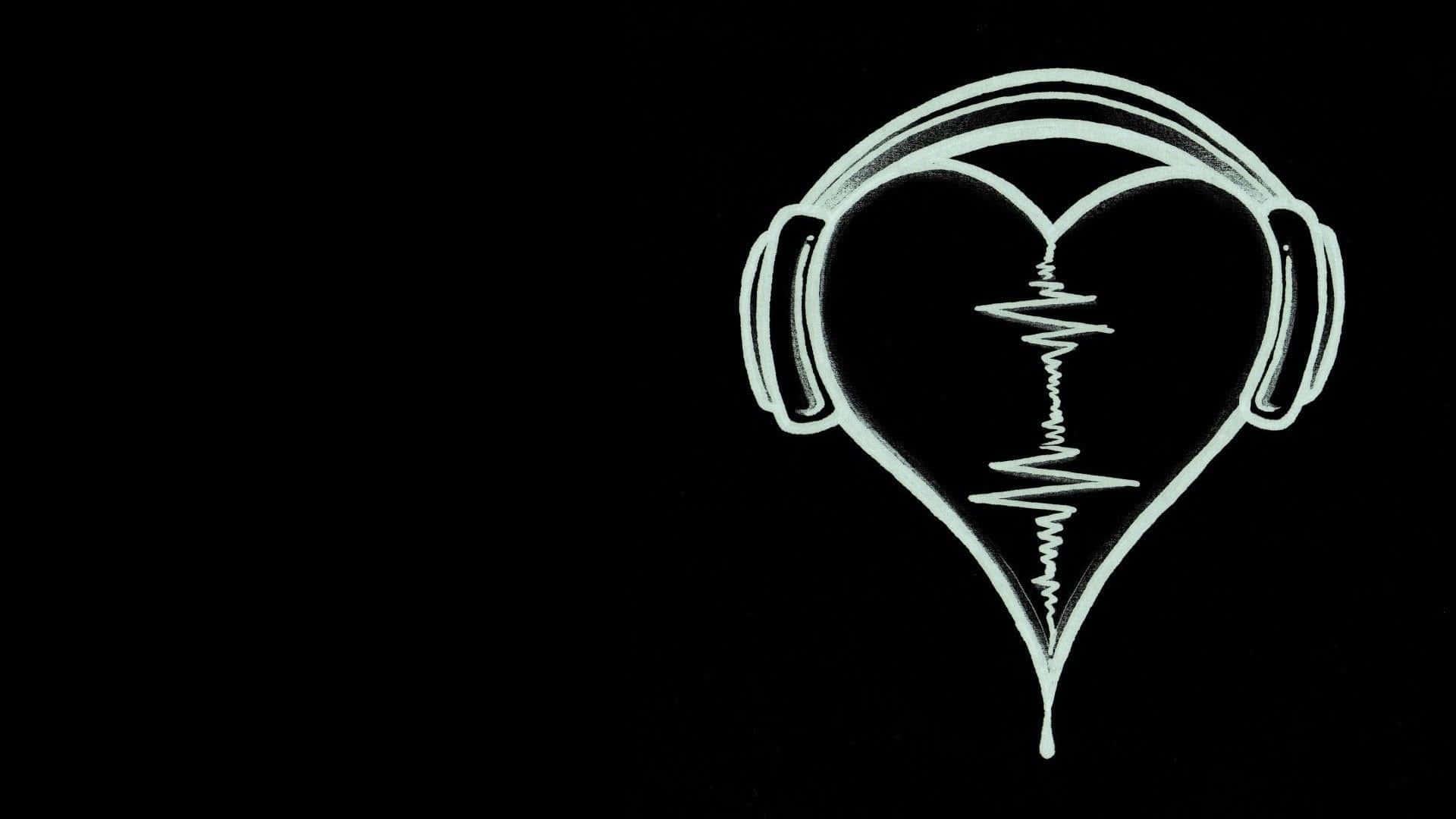Broken Heart Over a Dark Background — 1920x1080 wallpaper