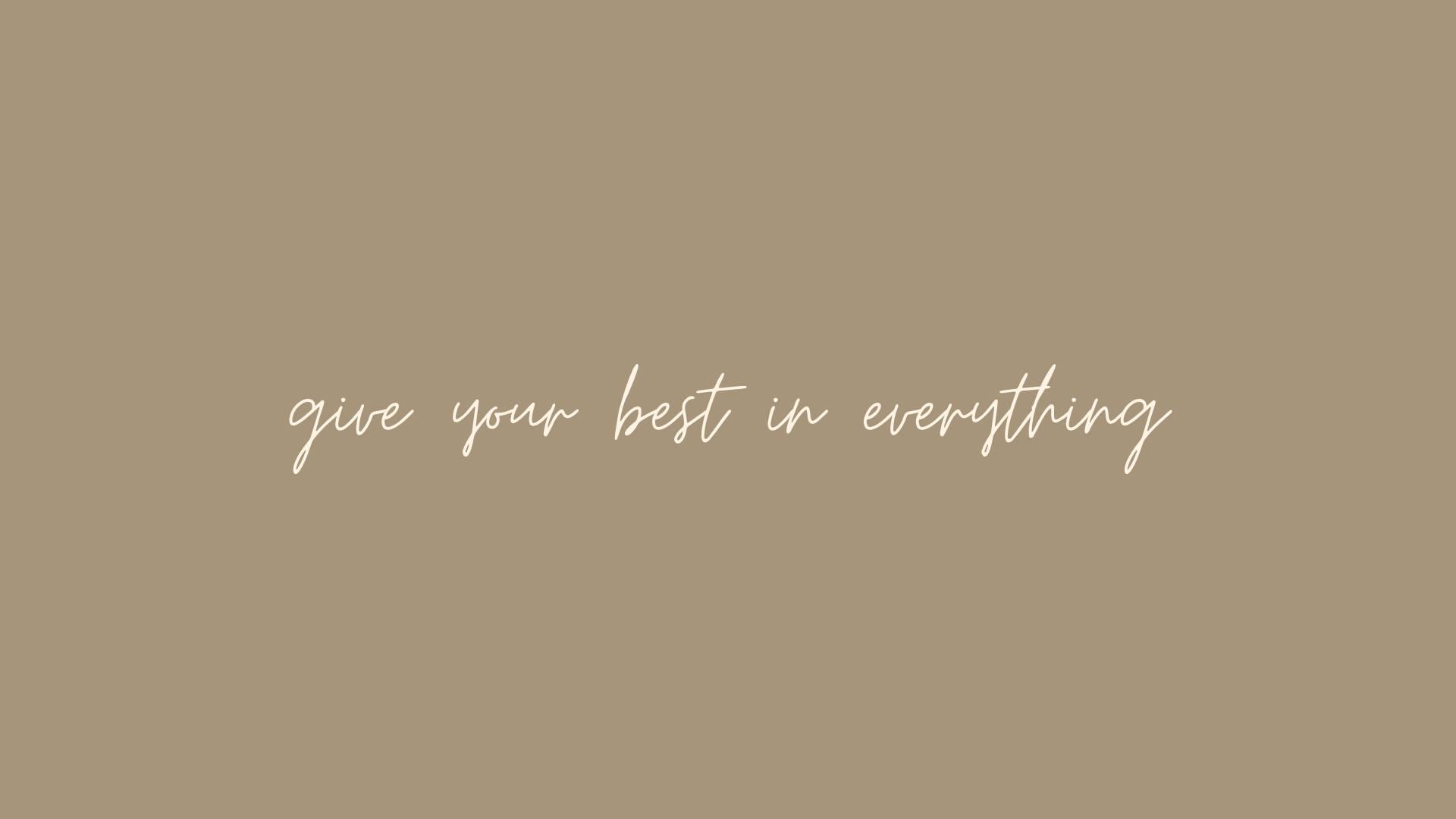 Brown Motivational Aesthetic Desktop — 1920x1080 wallpaper
