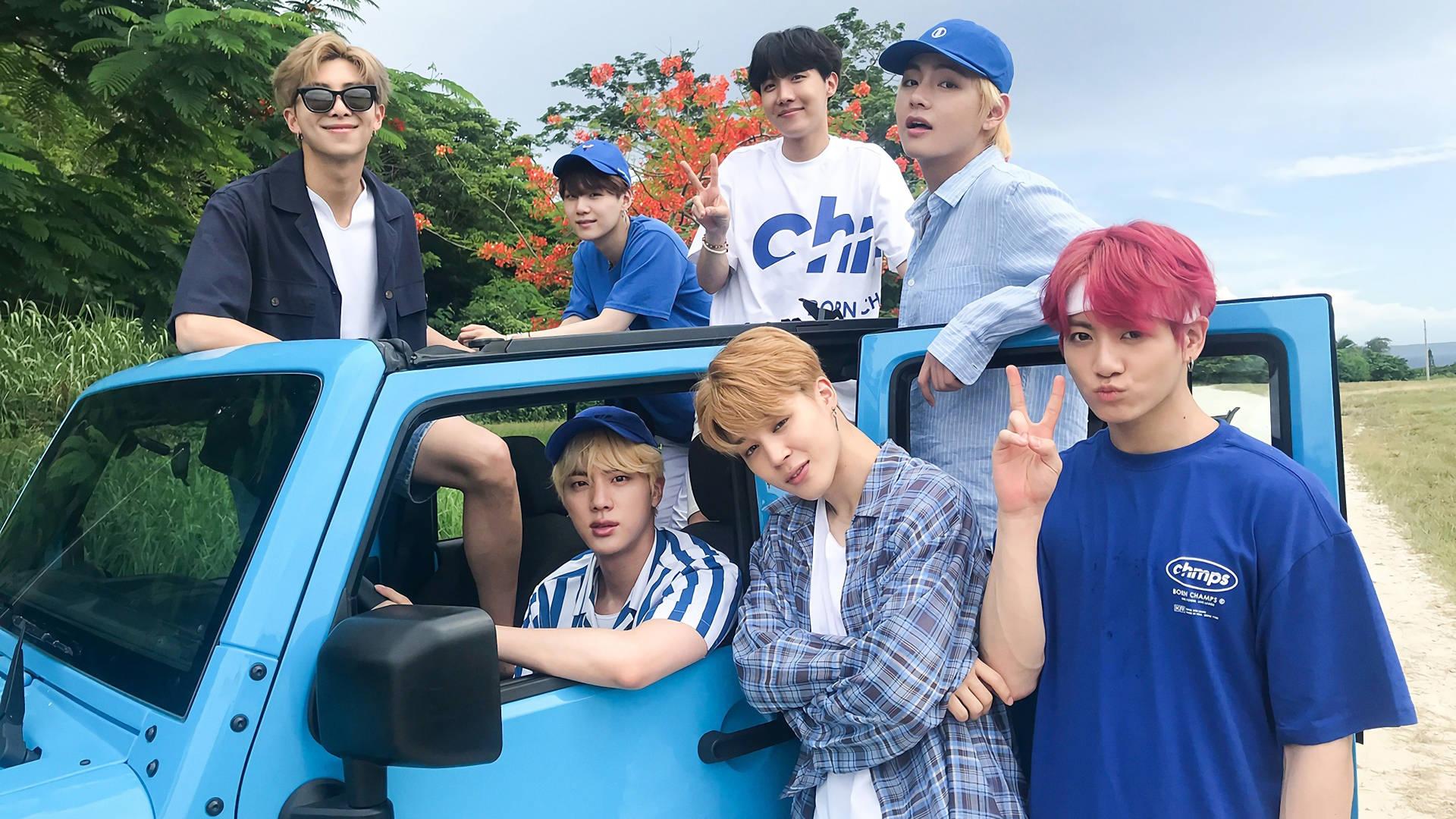 BTS Group Photo In Saipan — 1920x1080 wallpaper