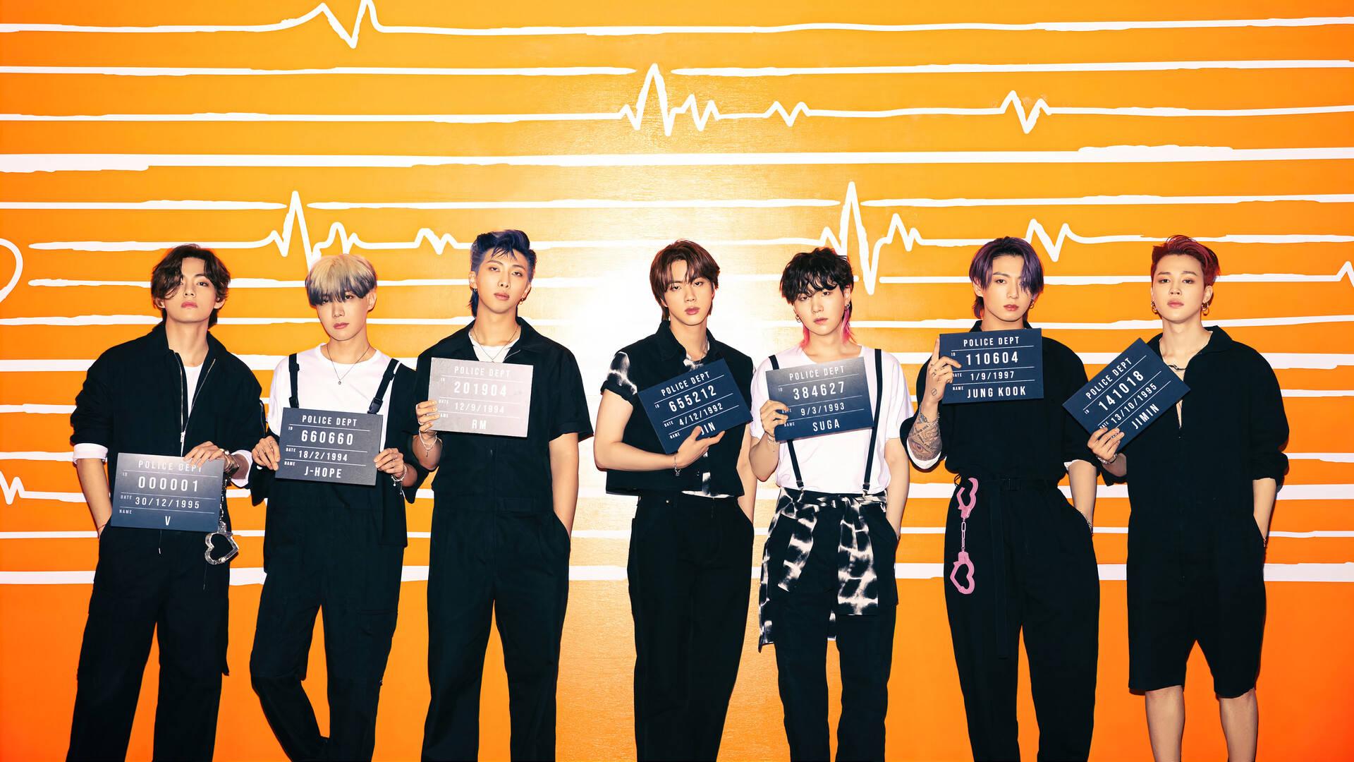 BTS Group Photo Mugshot — 1920x1080 wallpaper